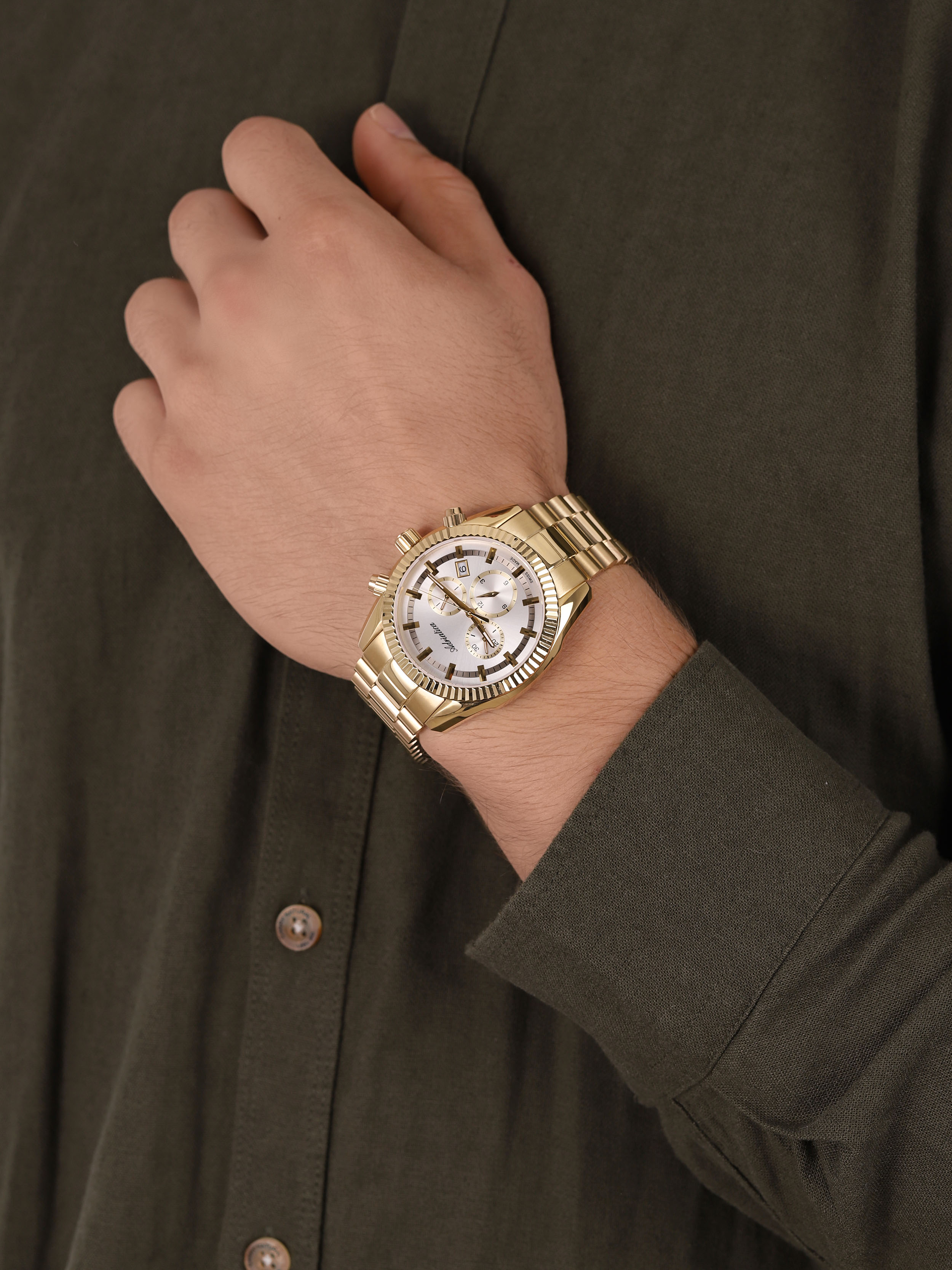 zegarek Adriatica A8210.1113CH męski z chronograf Bransoleta - miniatura 3