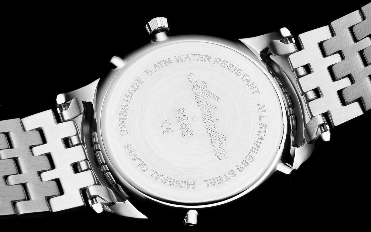zegarek Adriatica A82695155QF kwarcowy męski Bransoleta Moonphase