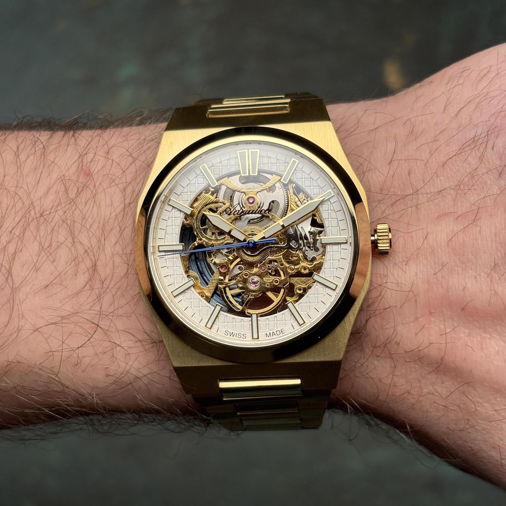 zegarek Adriatica A83261113SA automatyczny męski Męskie Skeleton Automatic
