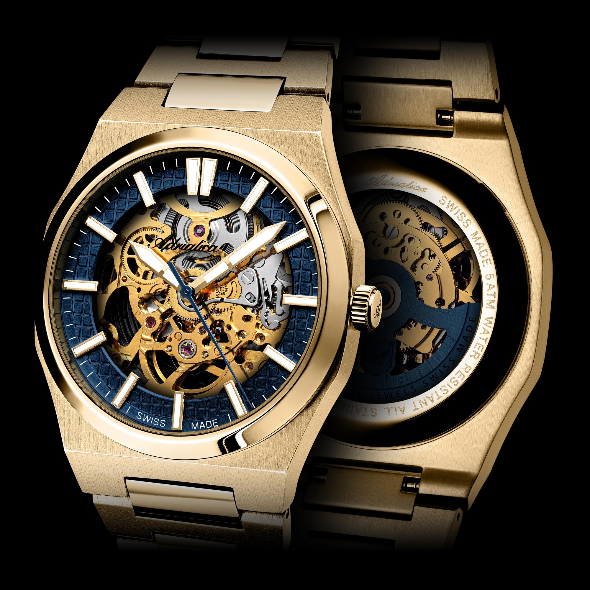 zegarek Adriatica A83261115SA automatyczny męski Męskie Skeleton Automatic - miniatura 8
