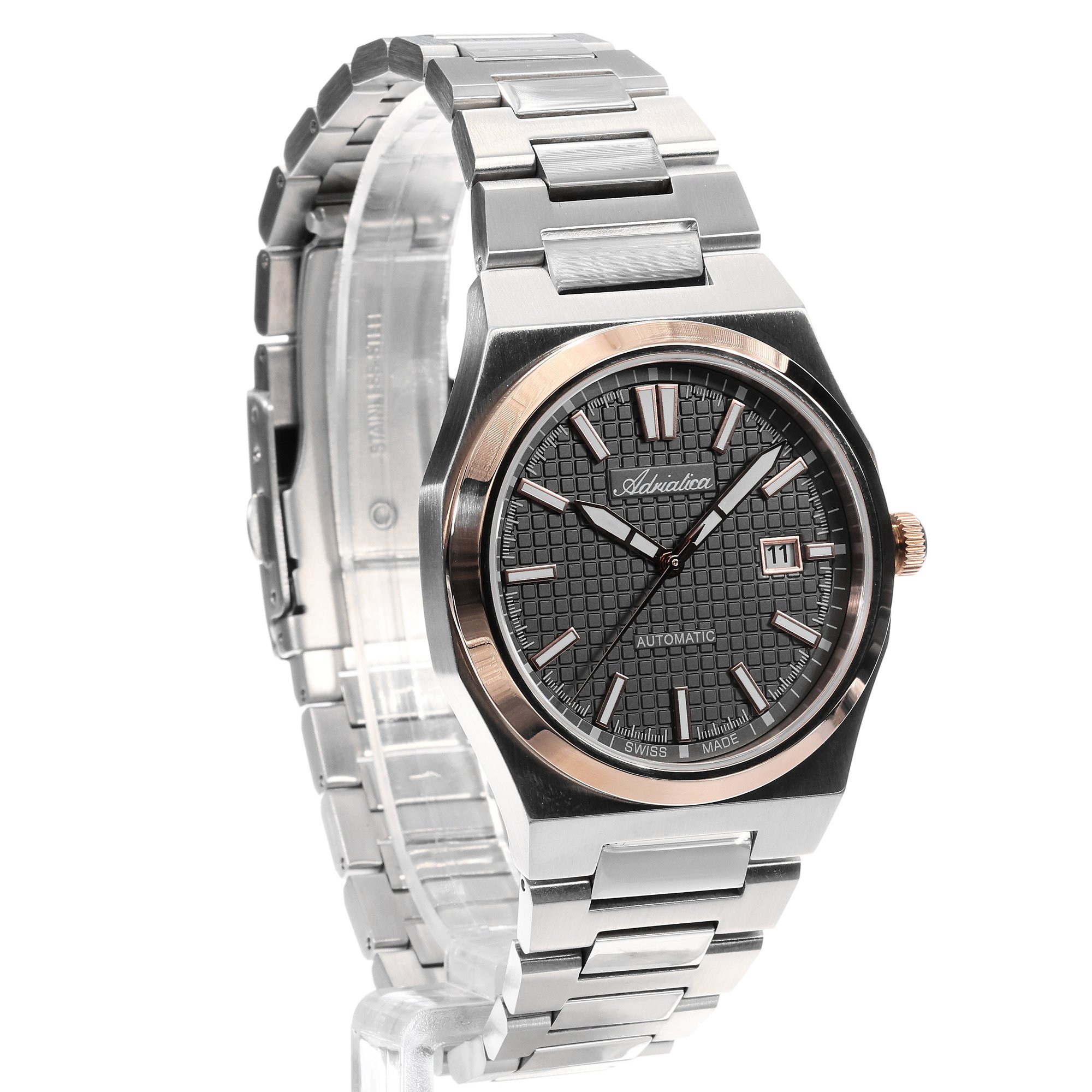 zegarek Adriatica A8326R116A srebrny Automatic - miniatura 7