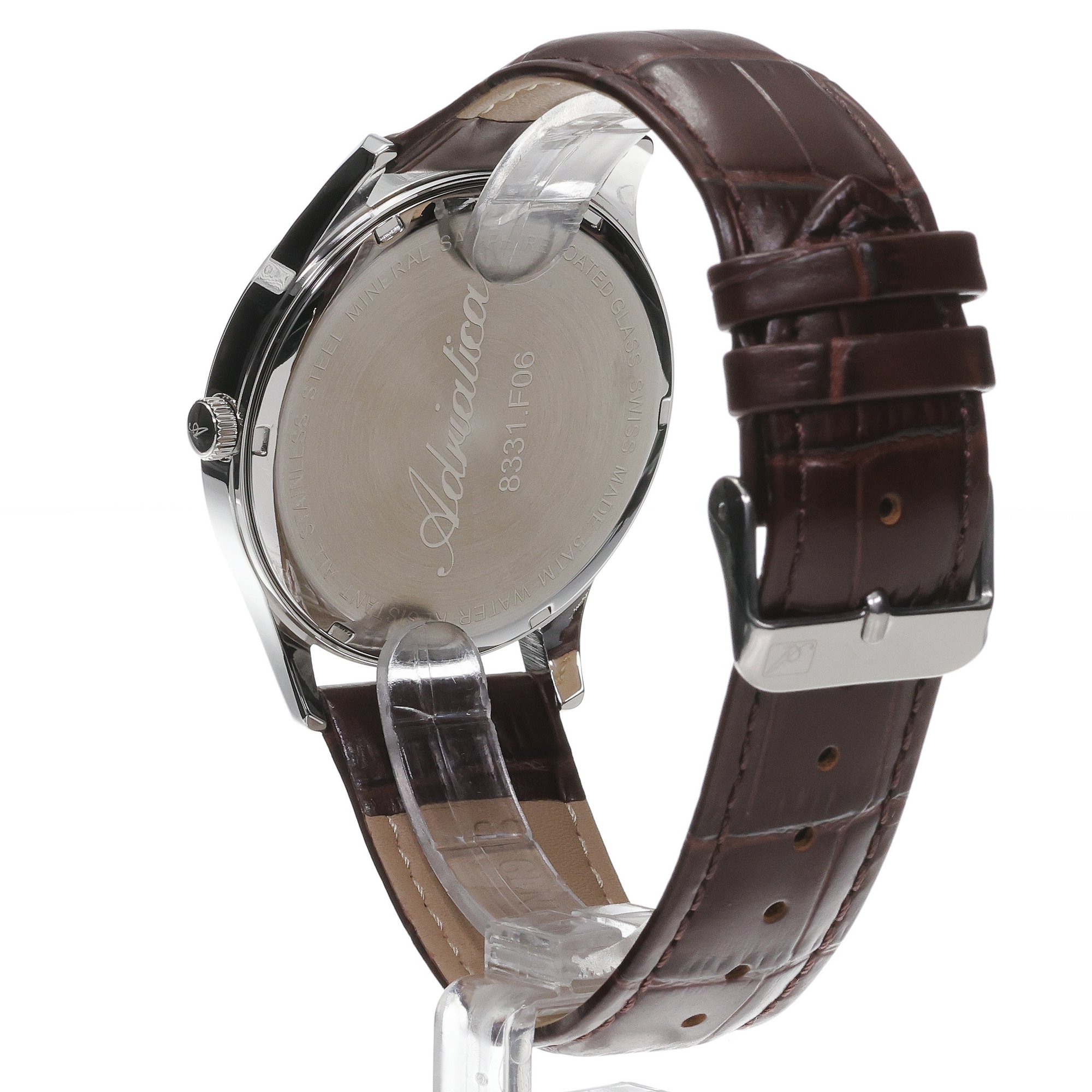 zegarek Adriatica A83315B53Q Super de Luxe Quartz Pasek mineralne z powłoką szafirową - miniatura 4