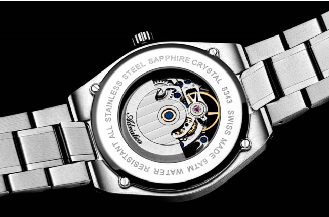 zegarek Adriatica A83435155SA automatyczny męski Męskie Stainless Steel Skeleton 41mm - miniatura 6