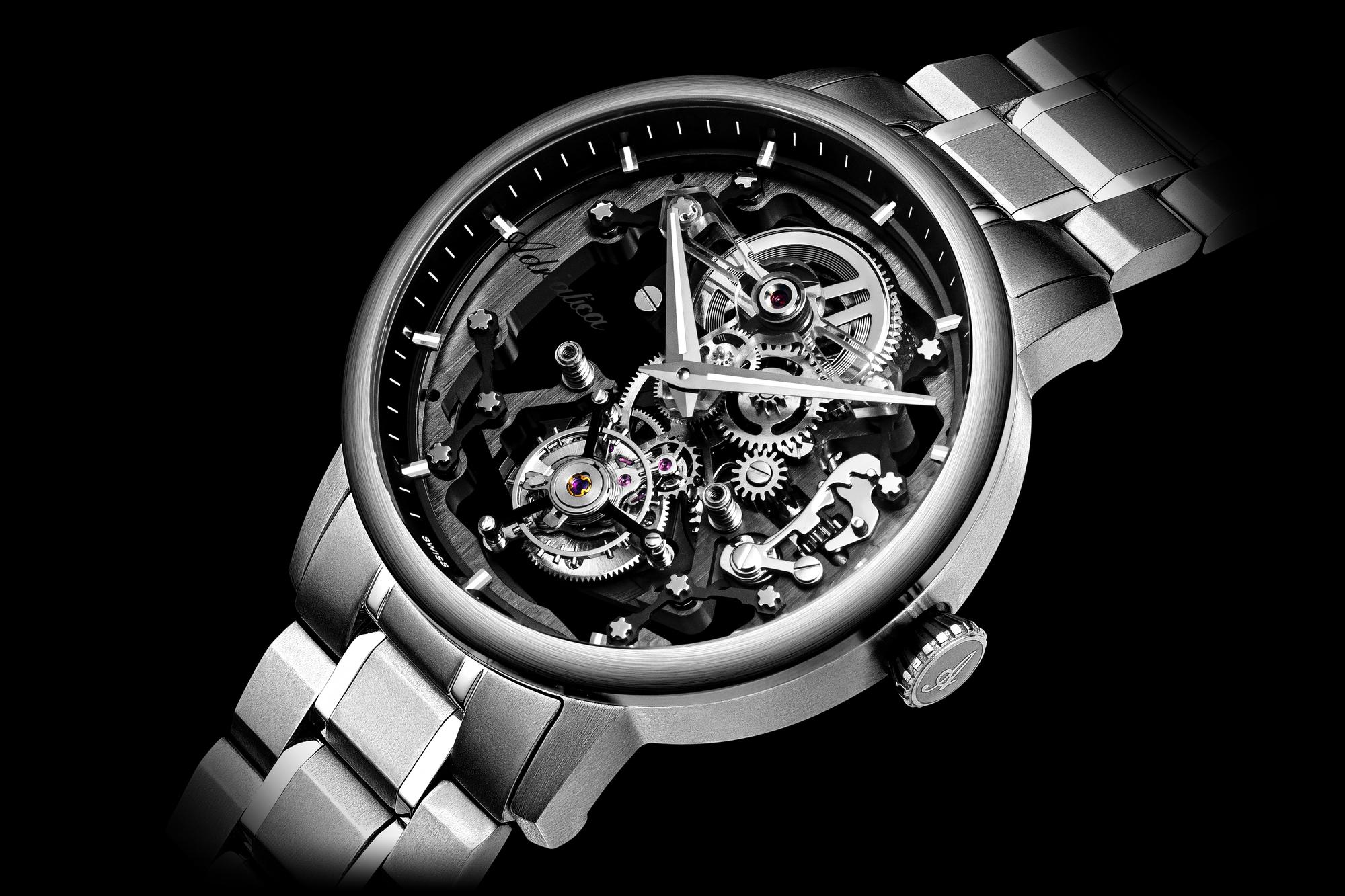zegarek Adriatica A88884114M1 srebrny Tourbillon - miniatura 7