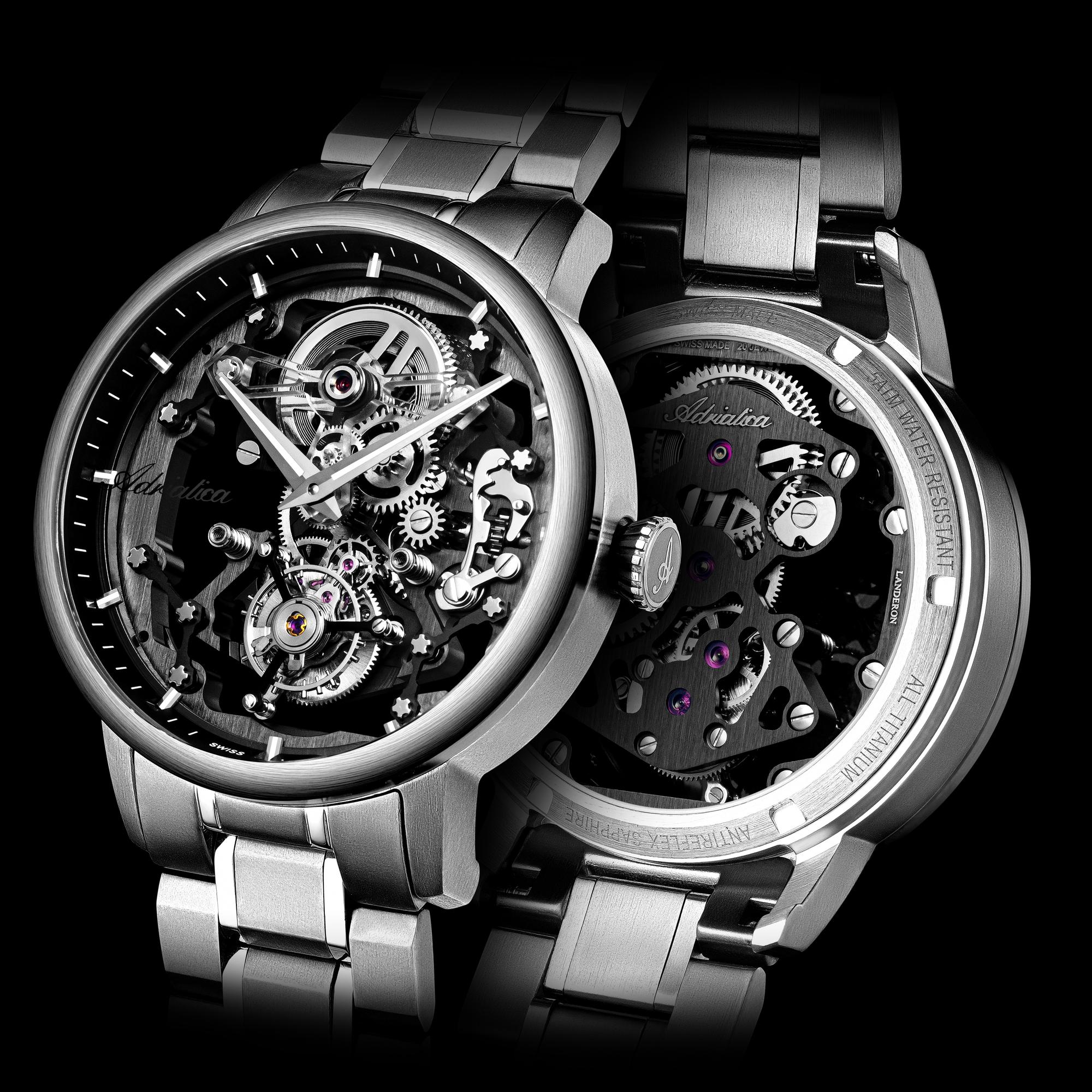 zegarek Adriatica A88884114M1 srebrny Tourbillon - miniatura 8
