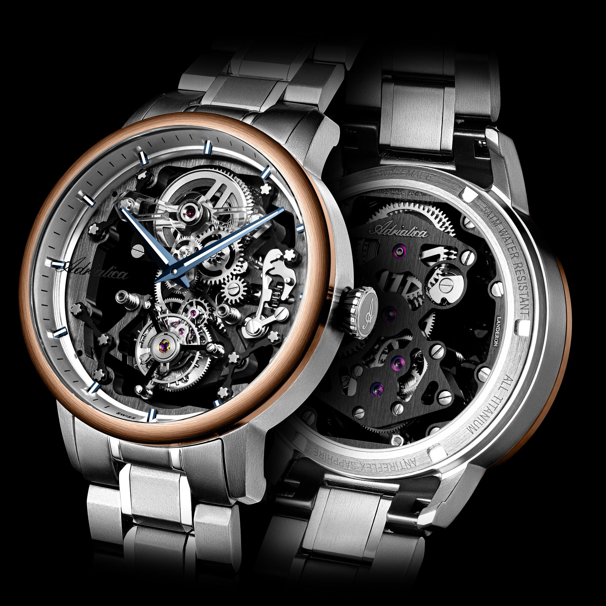 zegarek Adriatica A888861B7M srebrny Tourbillon - miniatura 7