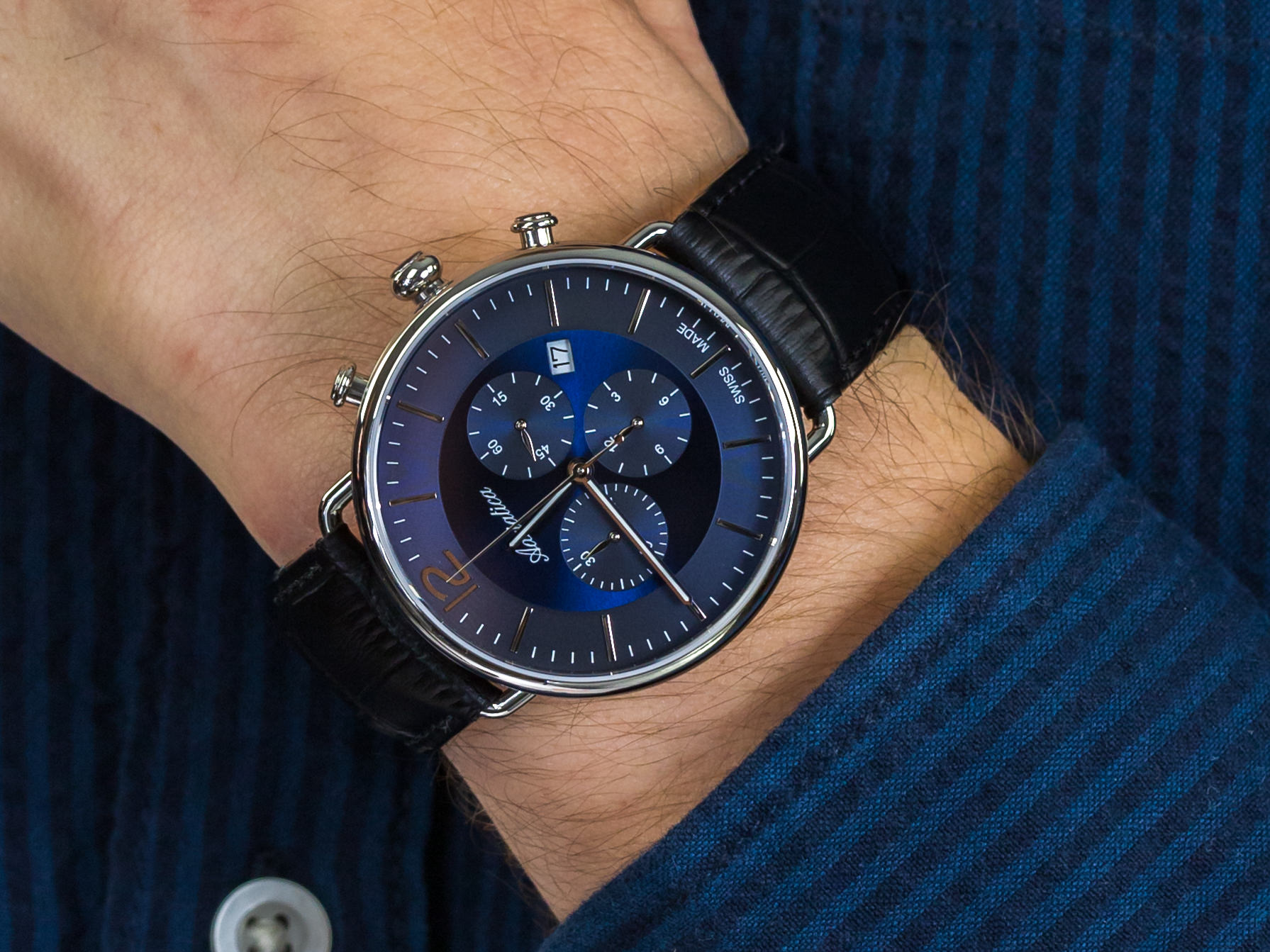 Zegarek Adriatica Sapphire Chronograph męski - miniatura 4