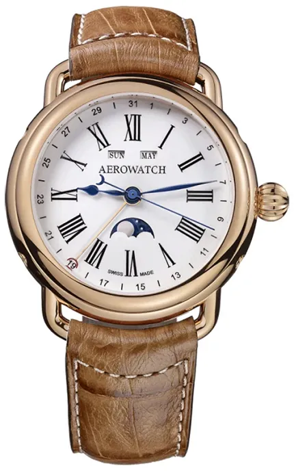 Aerowatch 75970-RO01 1942 1942 MOON PHASES - zdjęcie 1