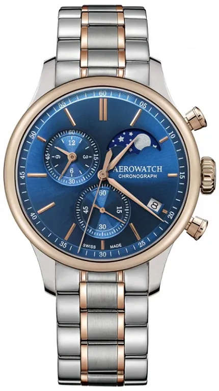 Aerowatch 78986-BI04-M Renaissance RENAISSANCE CHRONO MOON PHASES - zdjęcie 1