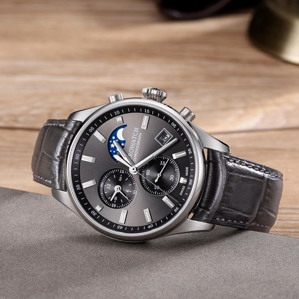 Aerowatch 78990-AA01 LES GRANDES CLASSIQUES CHRONOGRAPH zegarek klasyczny Les Grandes Classiques - miniatura 4