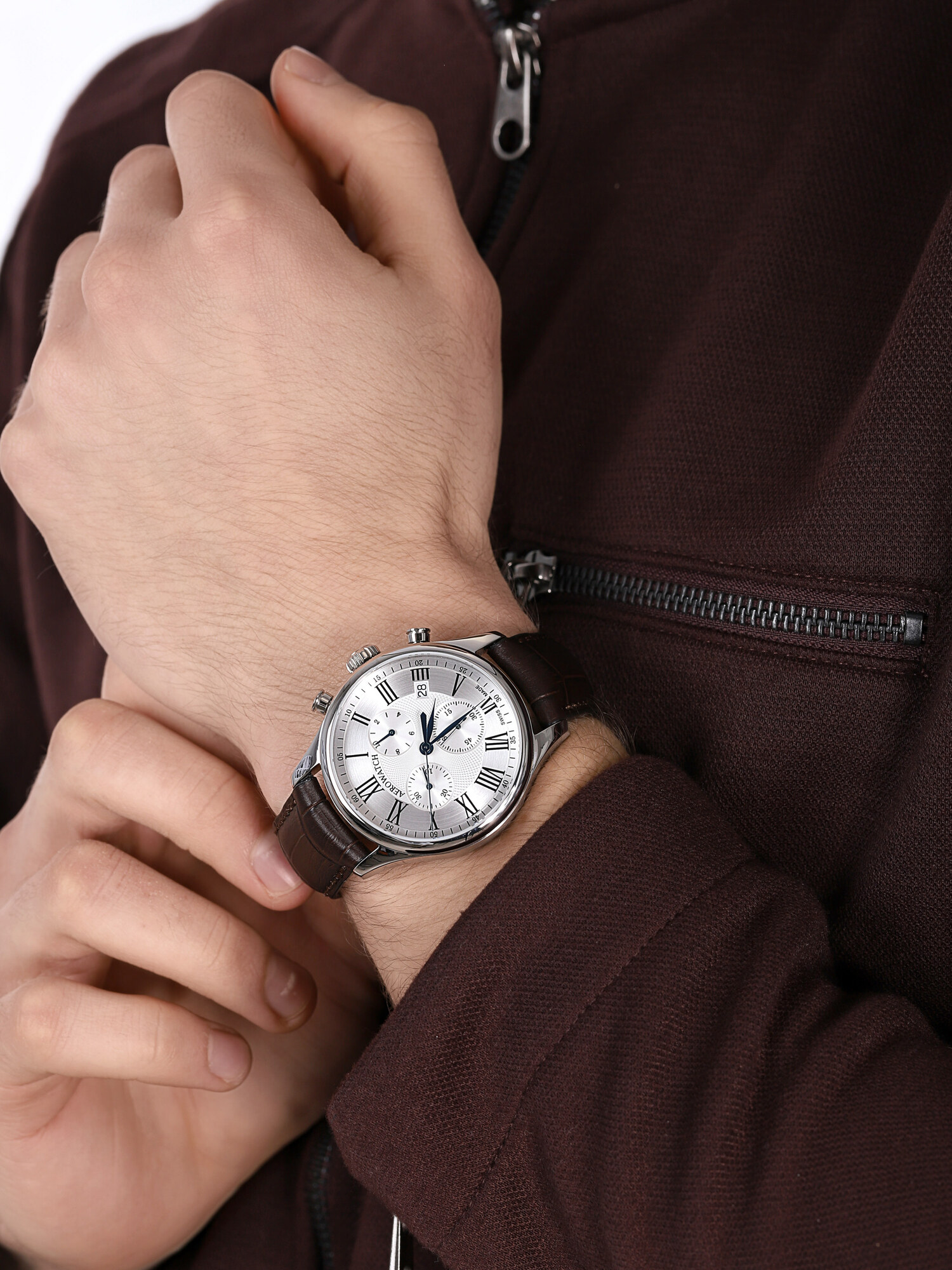 zegarek Aerowatch 79986-AA01 RENAISSANCE QUARTZ męski z chronograf Renaissance - miniatura 3