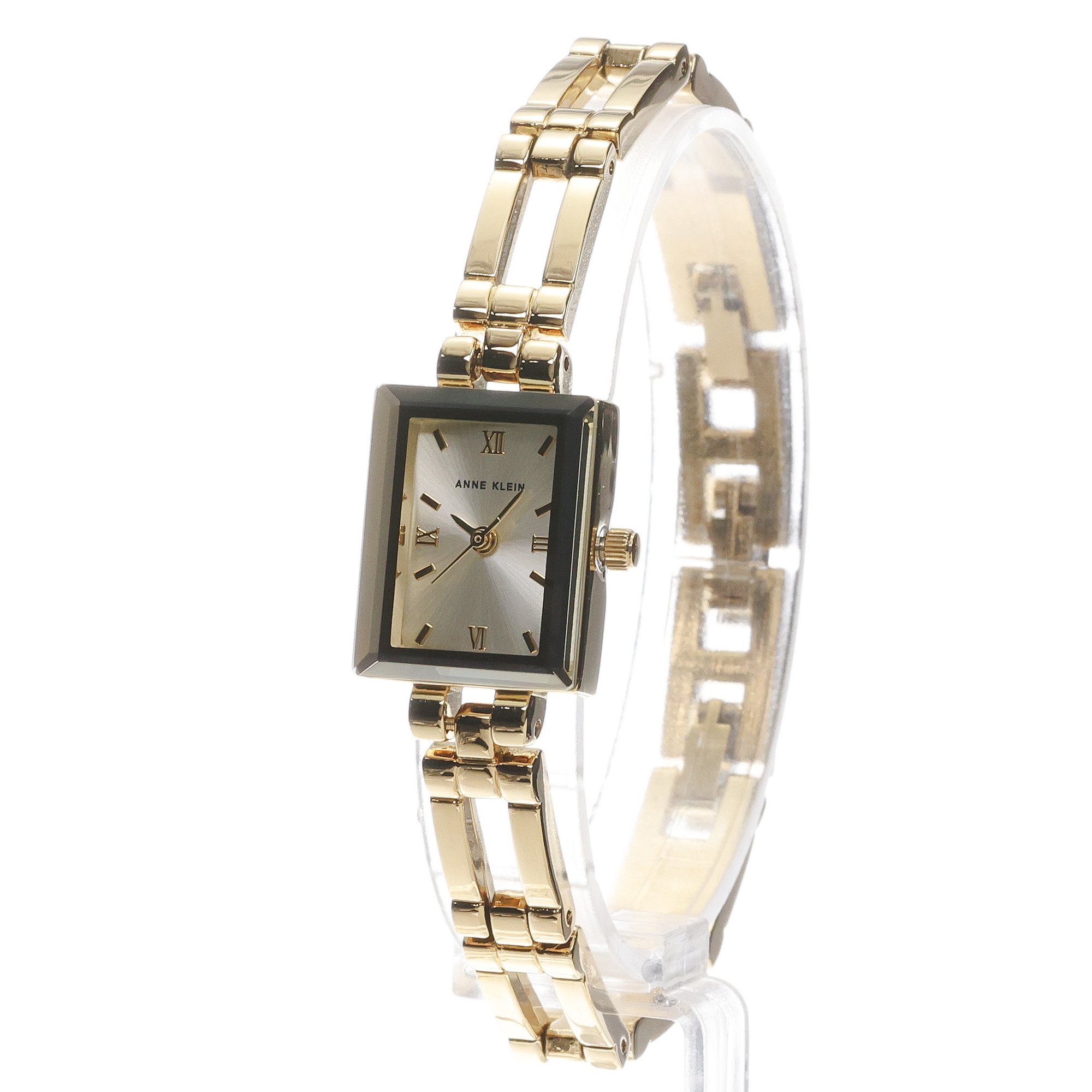 zegarek Anne Klein 10-4898GPST kwarcowy damski Anne Klein Iconic Rectangular Case Bangle Watch Set - miniatura 2
