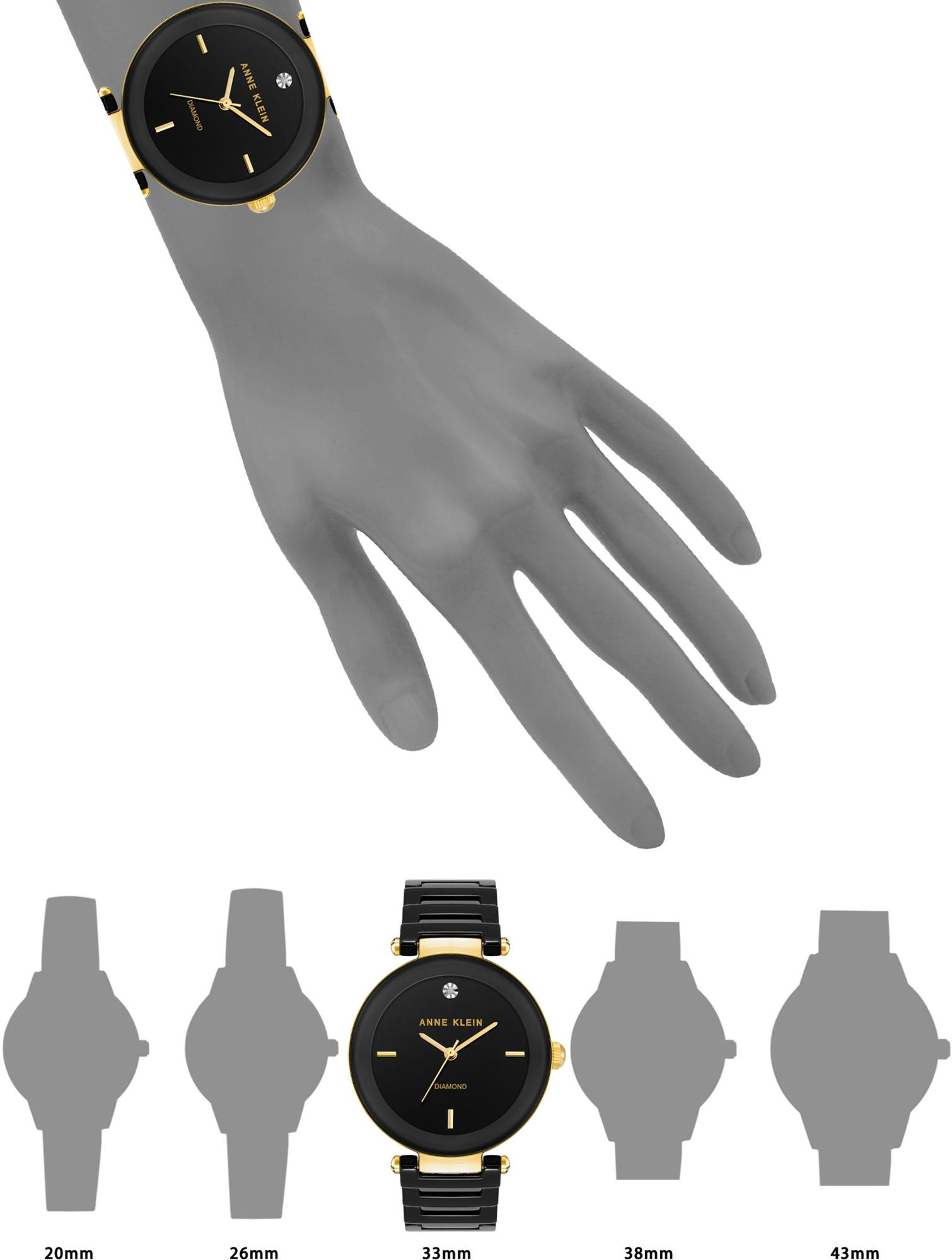 zegarek Anne Klein AK-1018BKBK czarny Bransoleta - miniatura 7