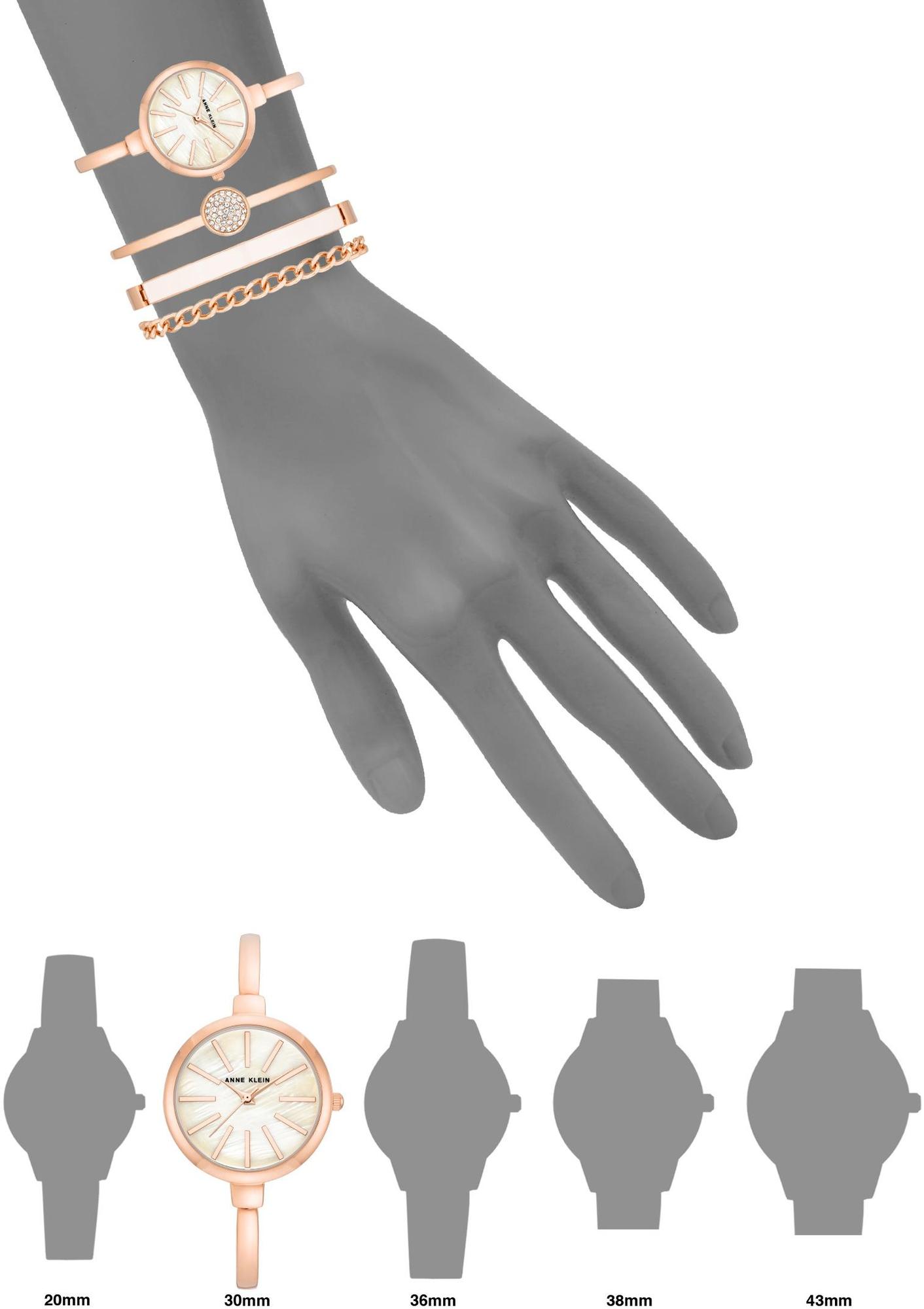 zegarek Anne Klein AK-1470RGST różowe złoto Bransoleta - miniatura 7