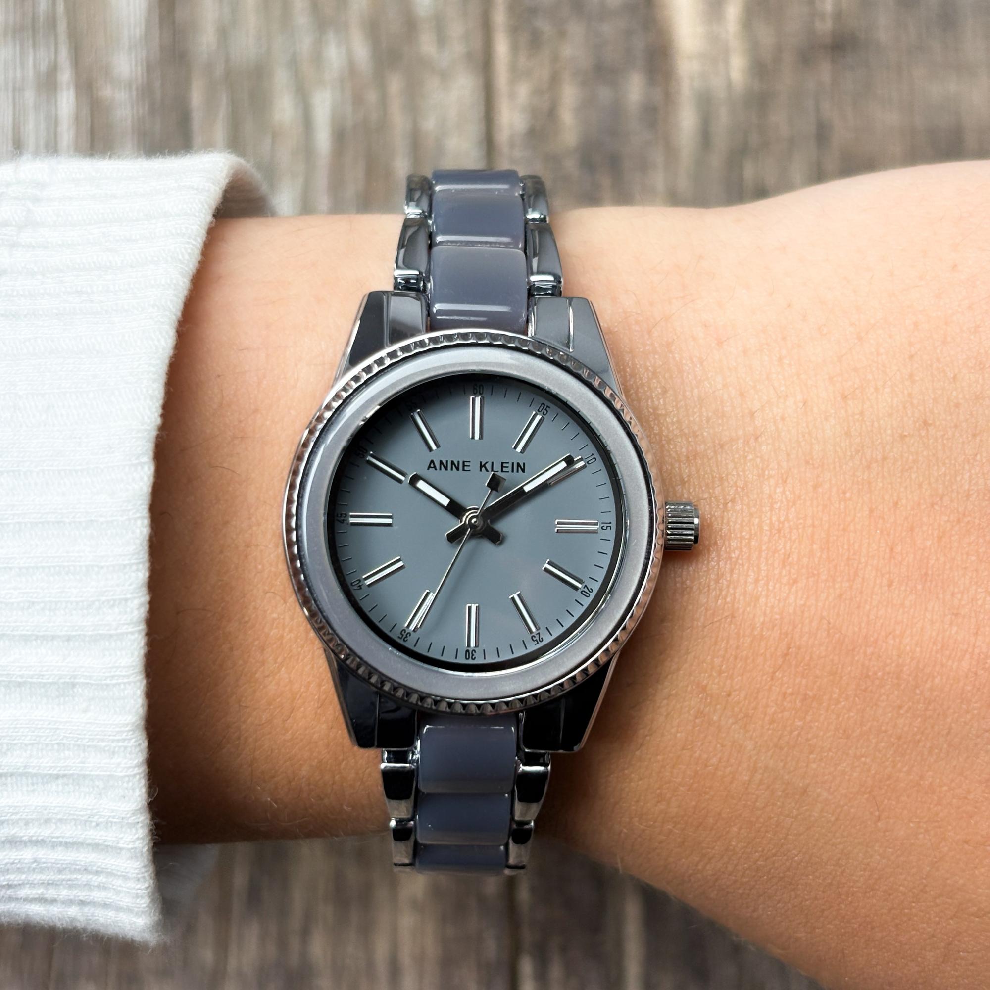 zegarek Anne Klein AK-3213GYSV Bransoleta mineralne - miniatura 11