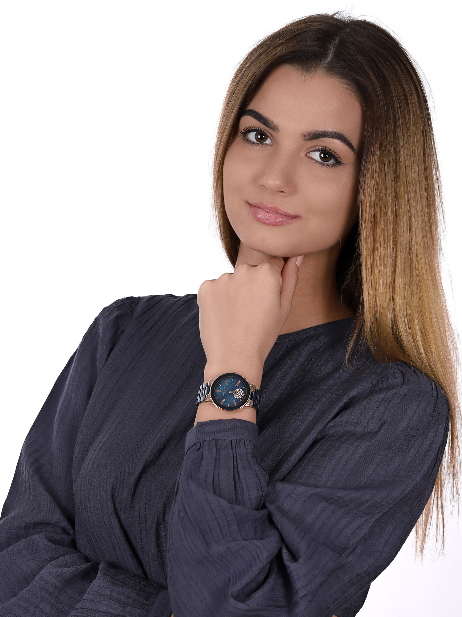 zegarek Anne Klein AK-3502NVRG kwarcowy damski Bransoleta - miniatura 2