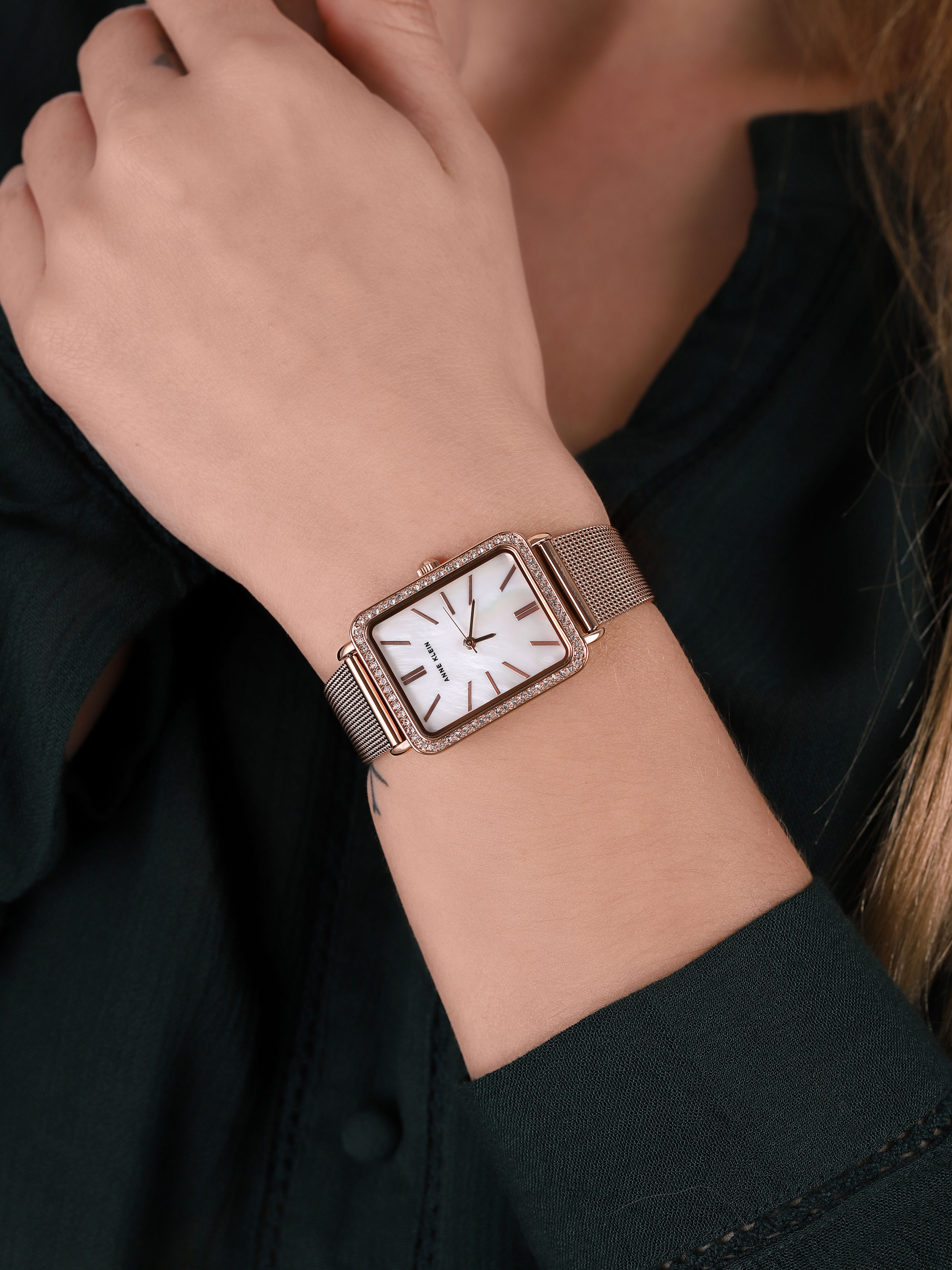 zegarek Anne Klein AK-3642RGST kwarcowy damski Bransoleta - miniatura 3