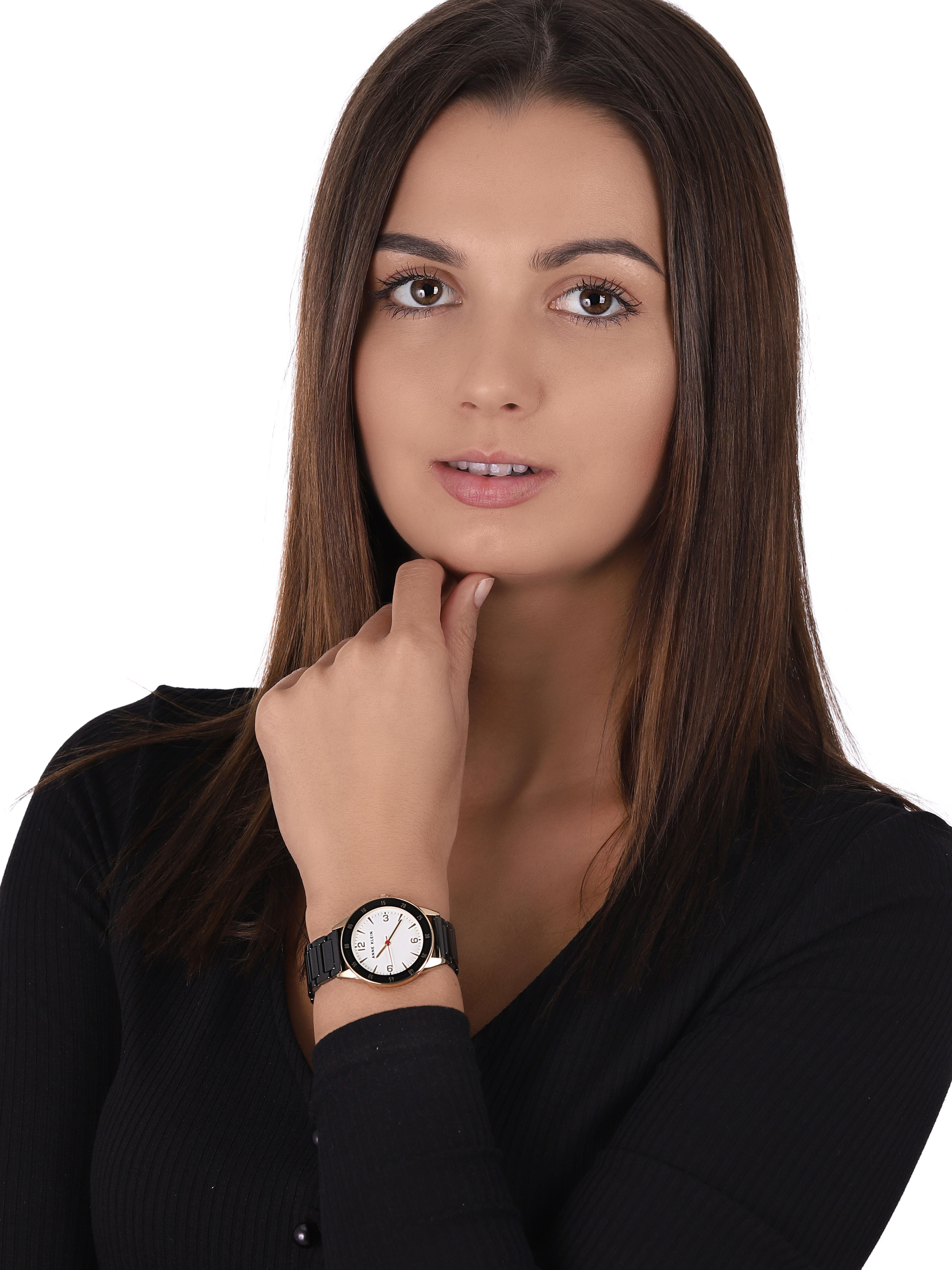 zegarek Anne Klein AK-3658GPBK kwarcowy damski Bransoleta - miniatura 2