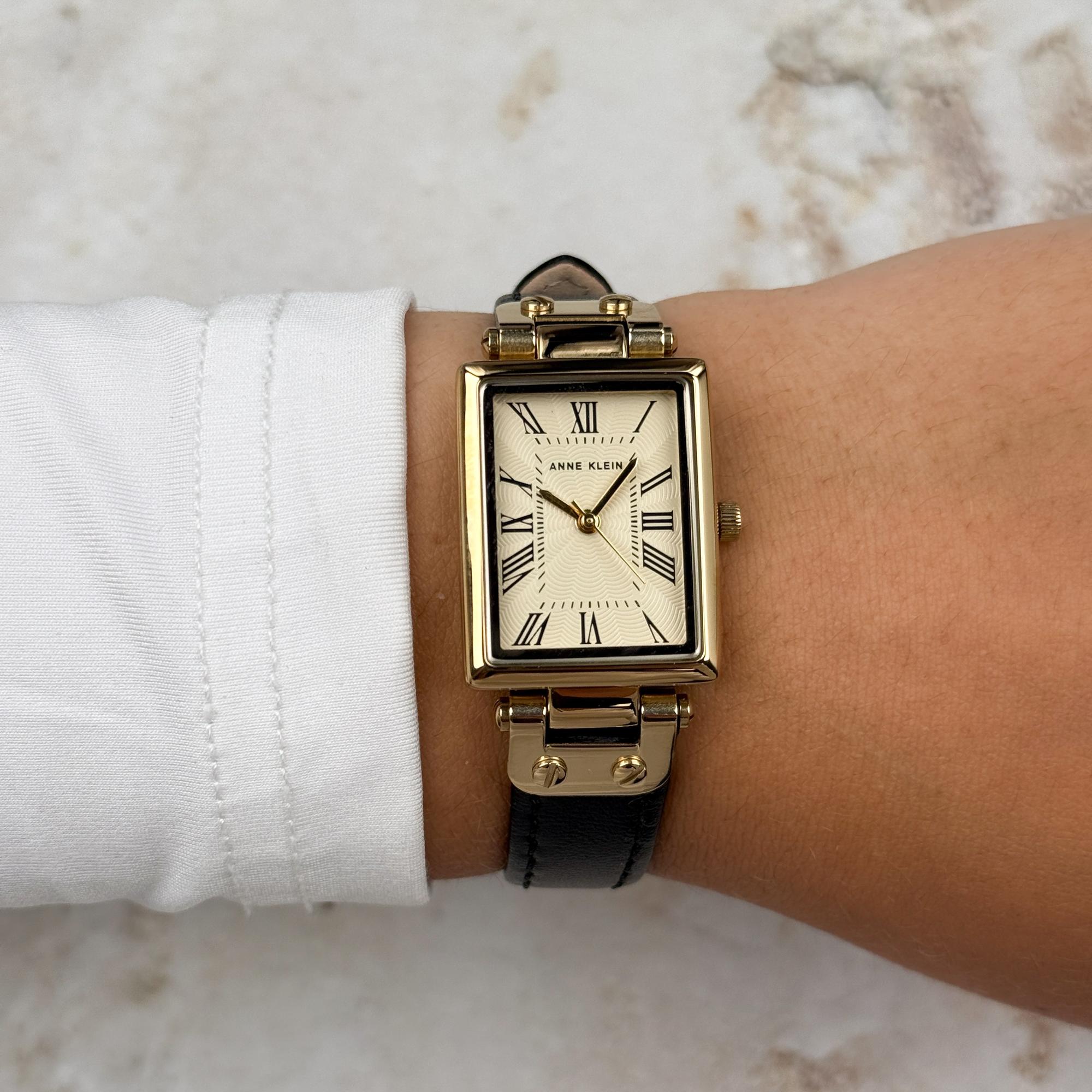 zegarek Anne Klein AK-3752CRBK złoty Pasek - miniatura 10
