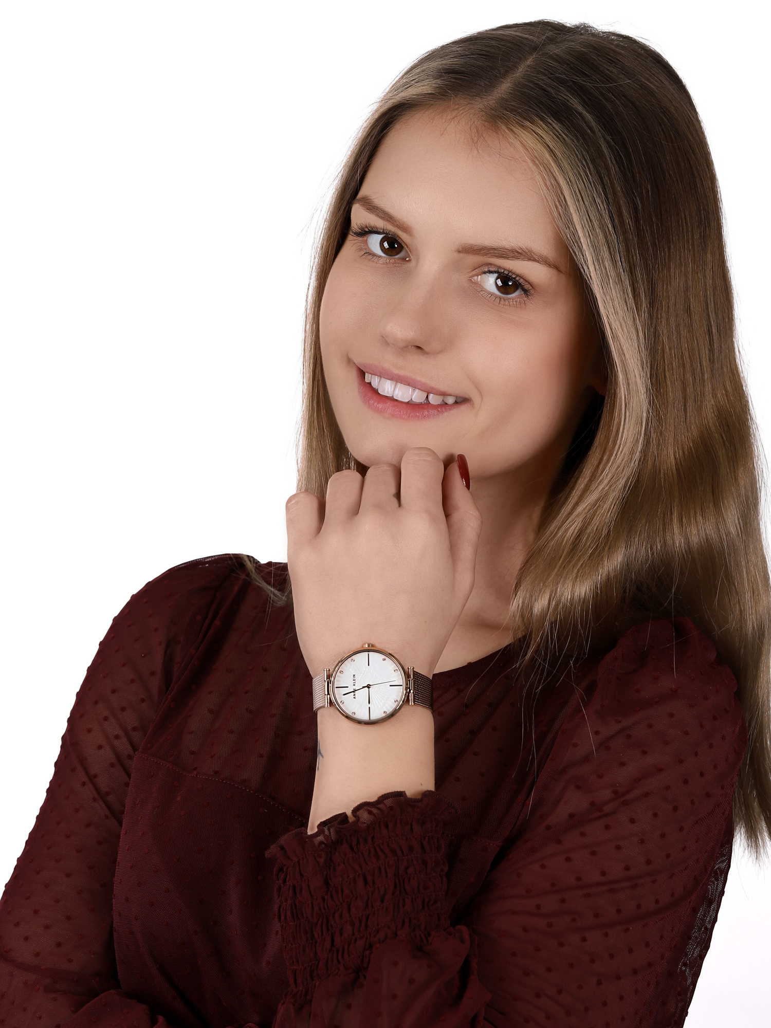 zegarek Anne Klein AK-3834MPRG kwarcowy damski Bransoleta - miniatura 2