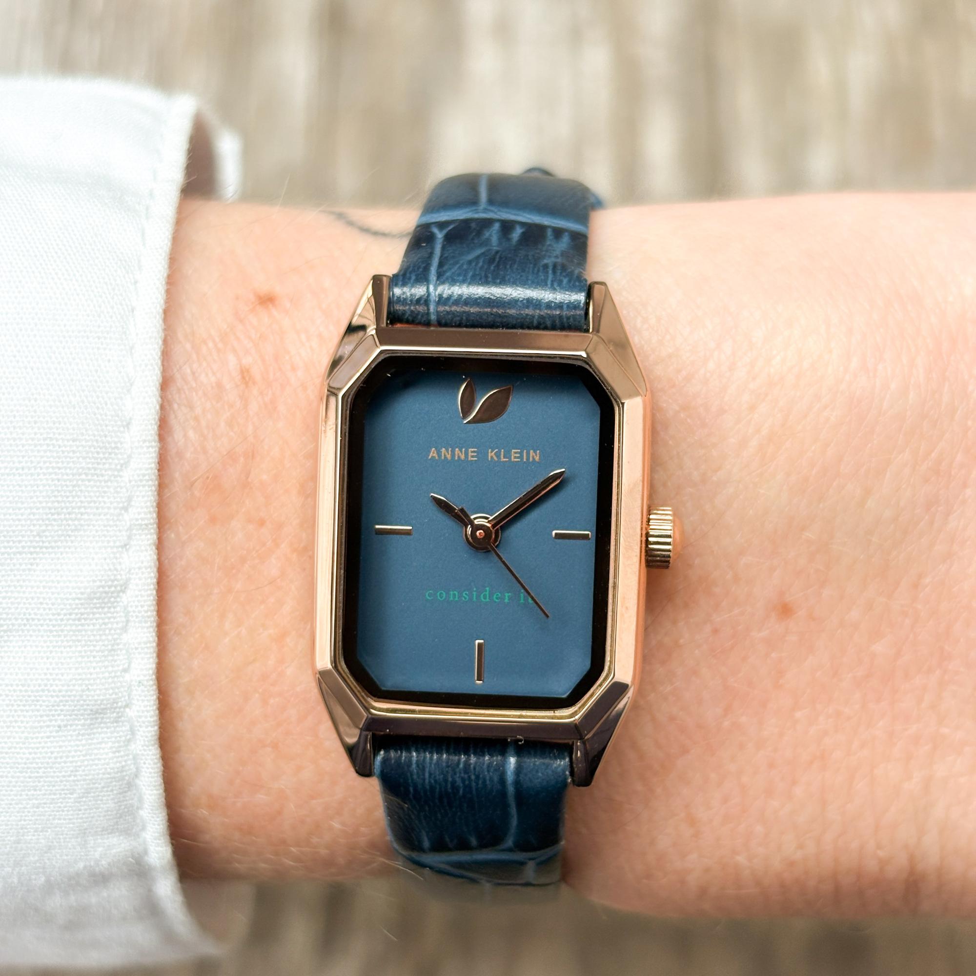 zegarek Anne Klein AK-5148NVNV różowe złoto Pasek - miniatura 7