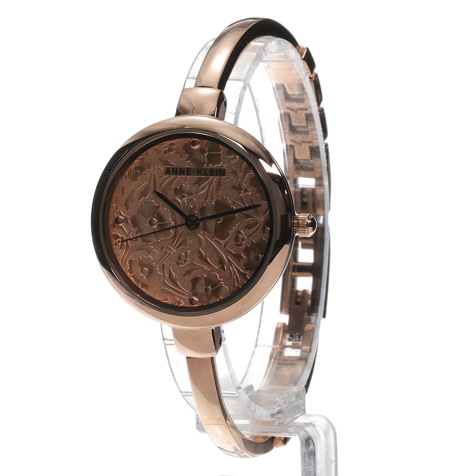zegarek Anne Klein AK-5274RGST kwarcowy damski Bransoleta Floral Dial Bangle Watch Set - miniatura 2