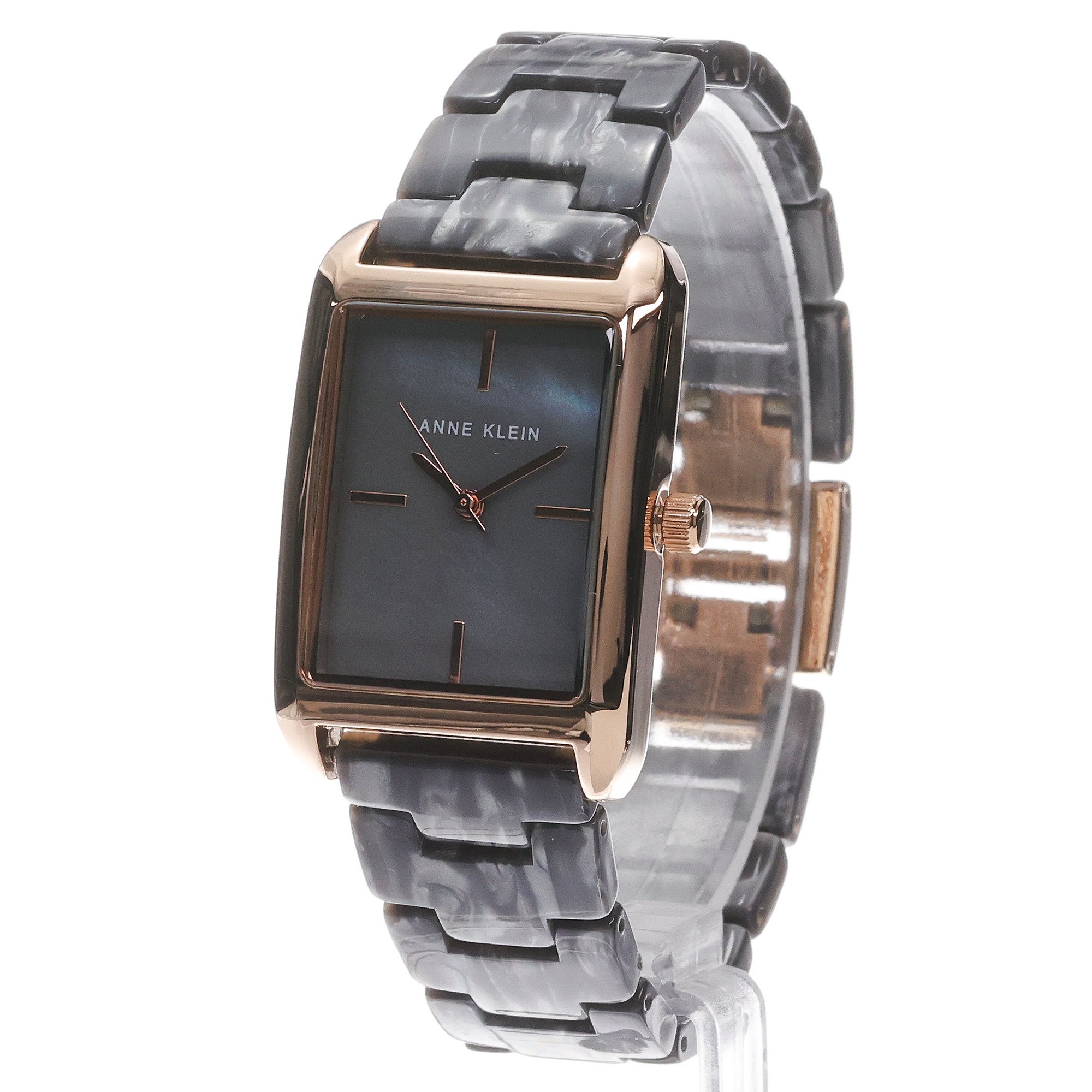 zegarek Anne Klein AK-5290RGDG kwarcowy damski Anne Klein Delicate Rectangular Acetate Link Bracelet Watch - miniatura 2