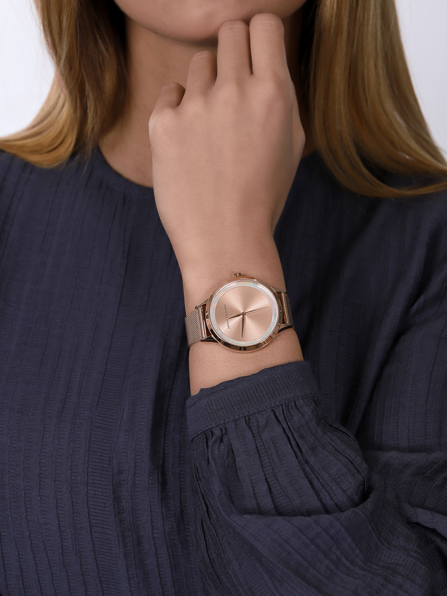 zegarek Armani Exchange AX5602 różowe złoto Fashion - miniatura 3