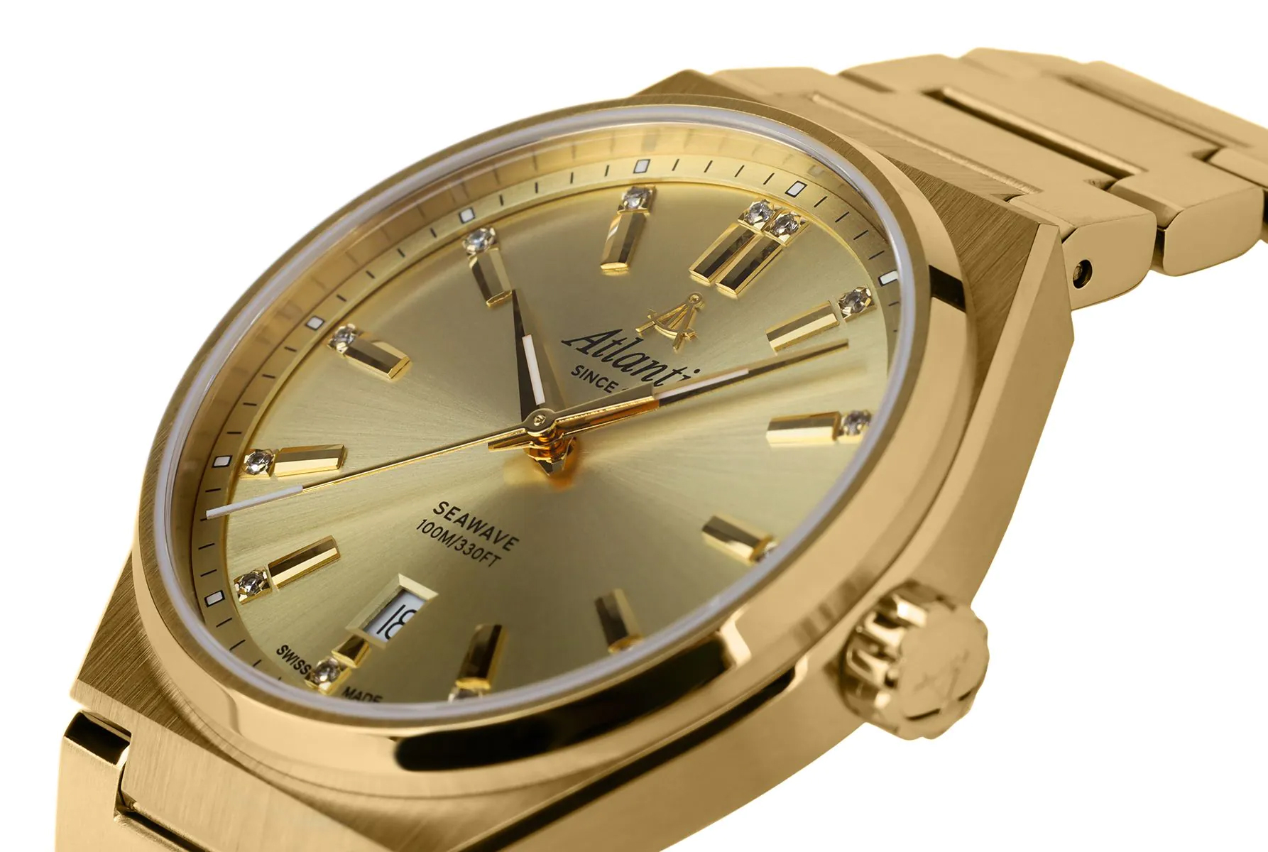 zegarek Atlantic 393654531 złoty Seawave - miniatura 7