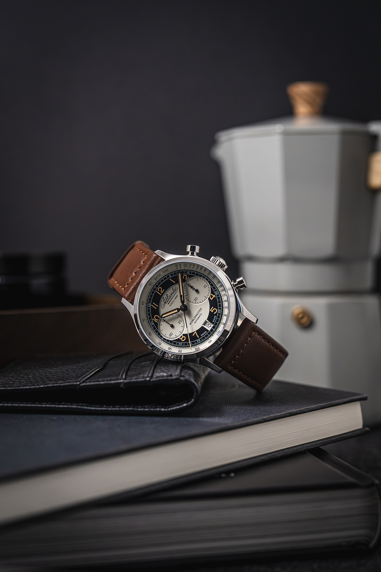 zegarek Atlantic 528524123 automatyczny męski Worldmaster Worldmaster Bicompax Automatic