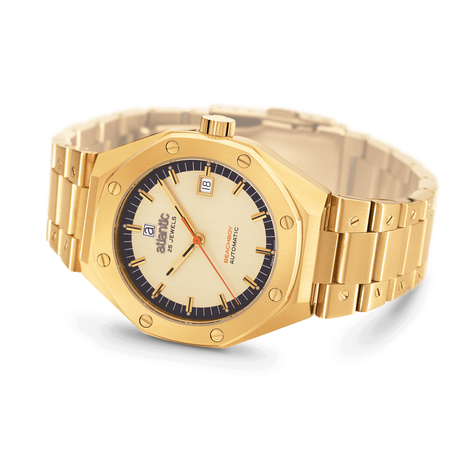 zegarek Atlantic 58765.45.31 złoty Beachboy - miniatura 5