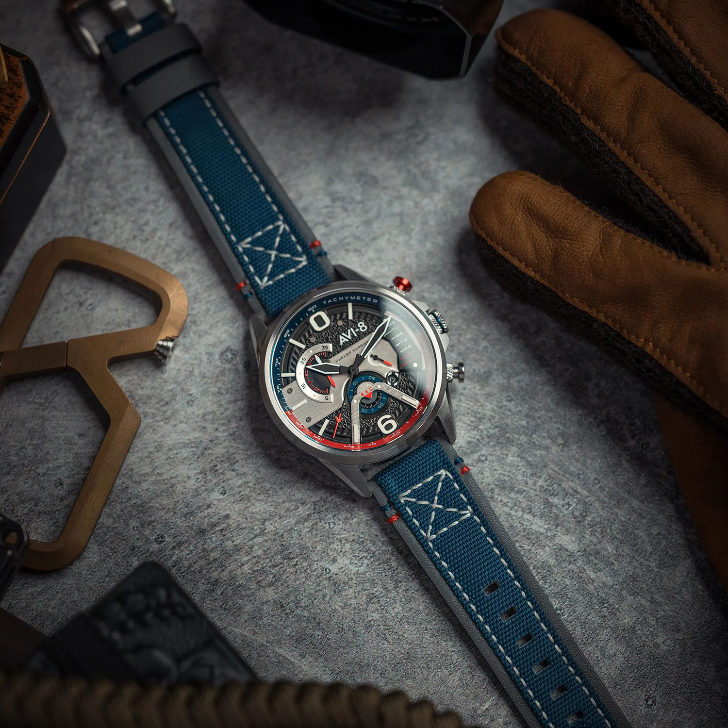 zegarek AV-4056-09 czarny Hawker Harrier II - miniatura 3
