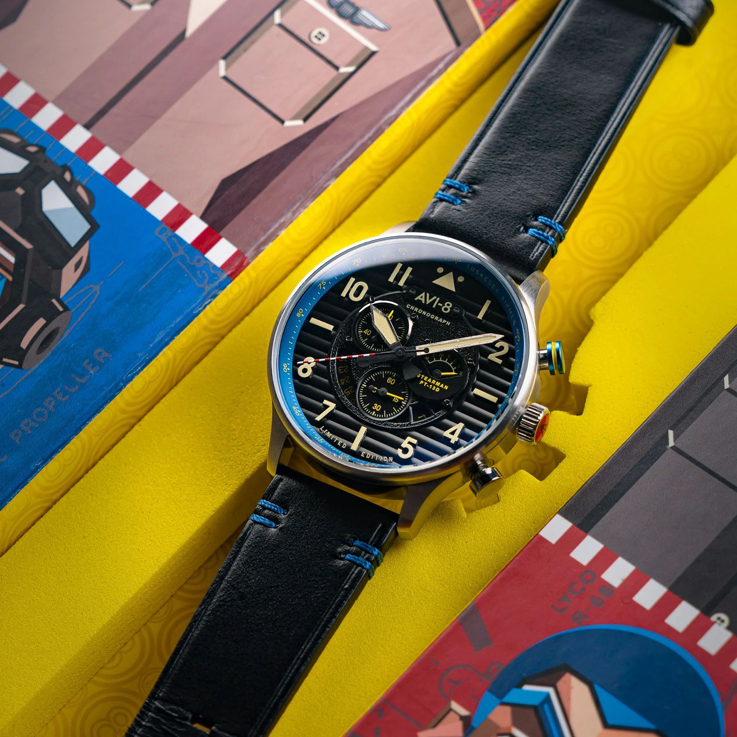 zegarek AV-4109-03 czarny Flyboy - miniatura 7