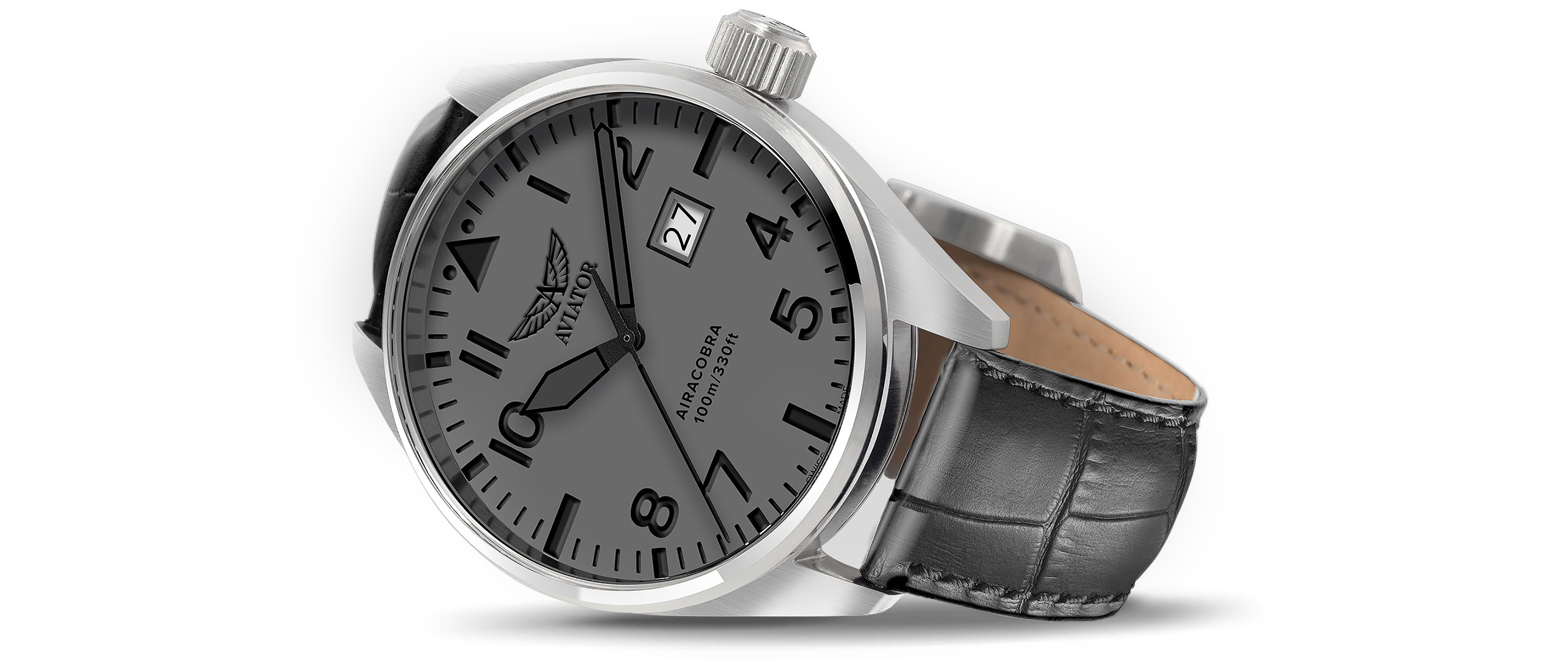 zegarek Aviator V.1.22.0.150.4 srebrny Airacobra