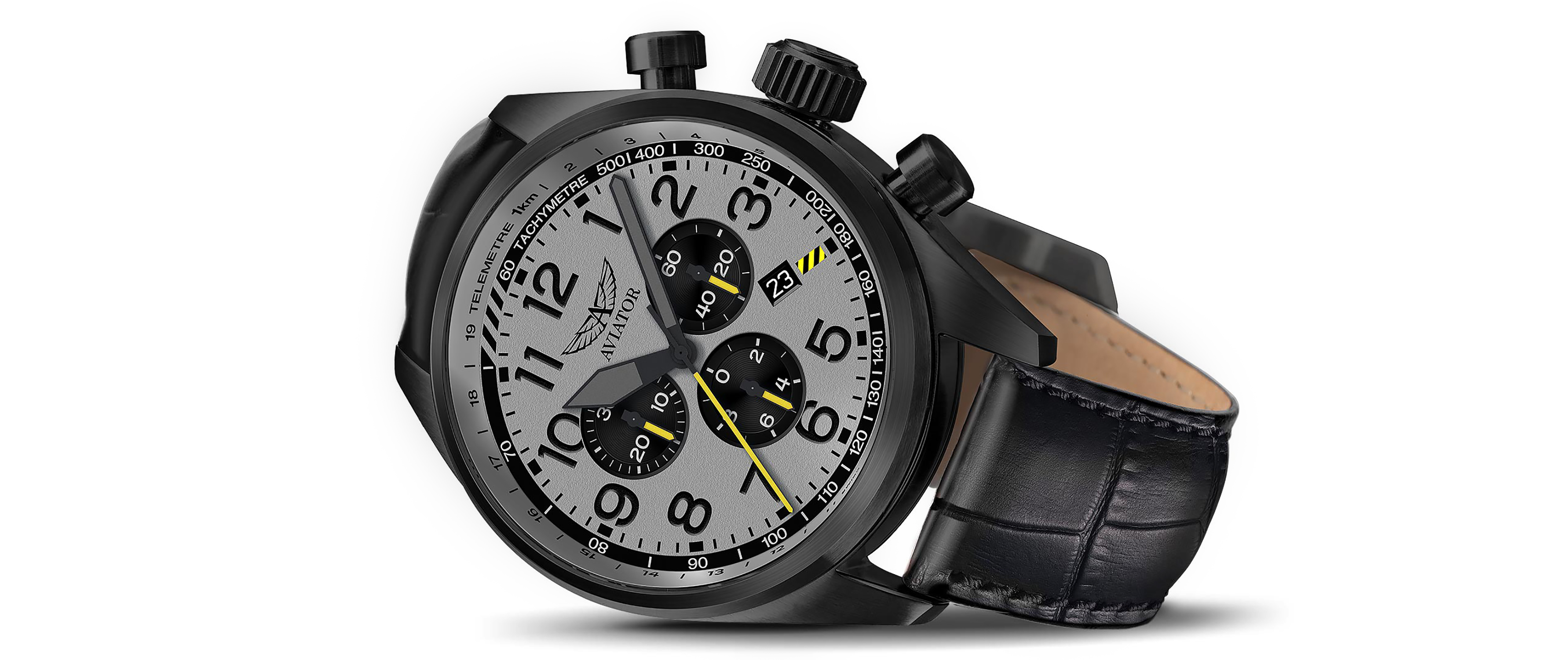 zegarek Aviator V.2.25.5.174.4 AIRACOBRA P45 CHRONO męski z tachometr Airacobra - miniatura 2