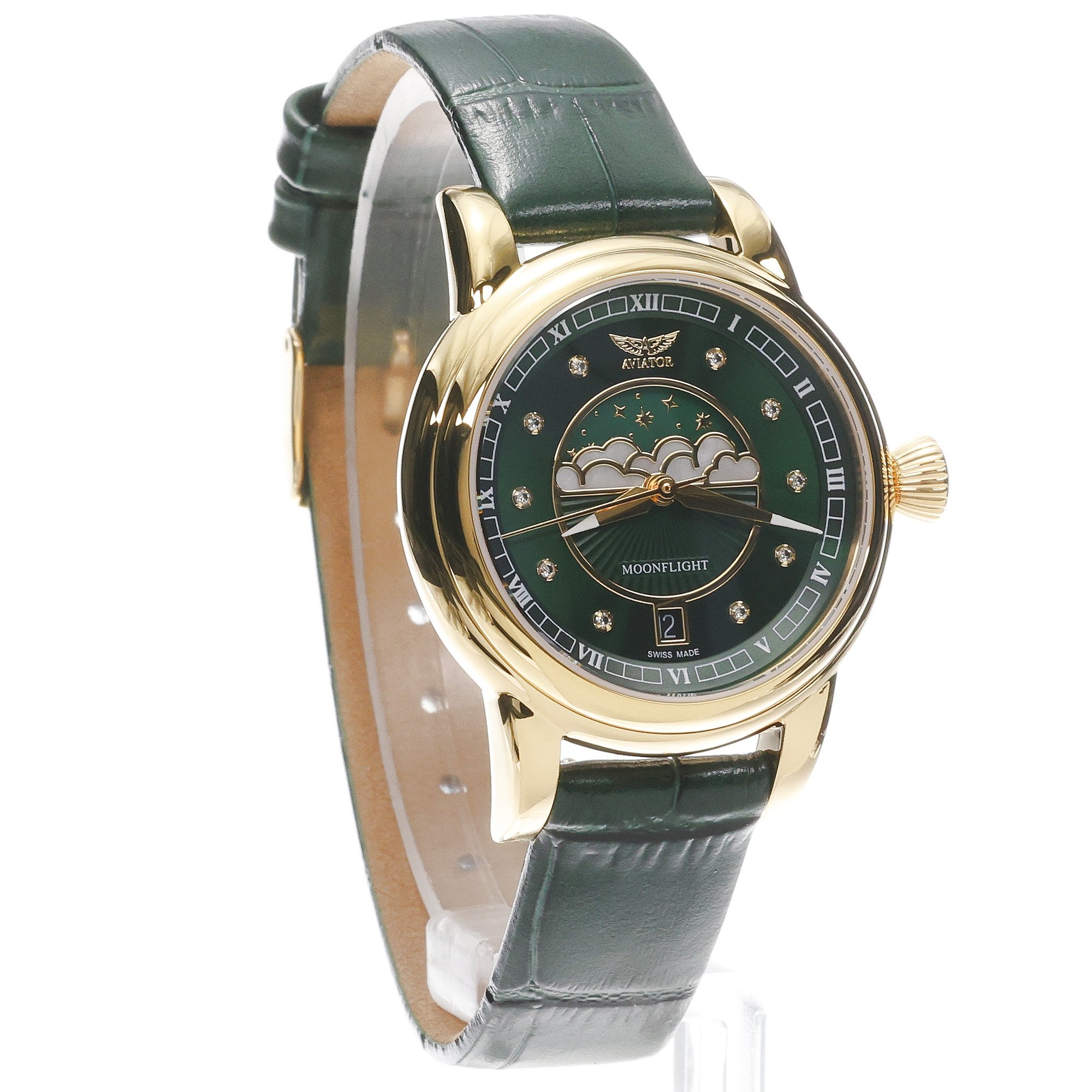 zegarek Aviator V13313914 PL złoty Douglas Moonflight - miniatura 3