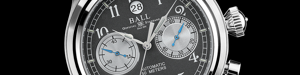 zegarek Ball CM1052D-L2FJ-GY Cannonball męski z chronograf Trainmaster - miniatura 3