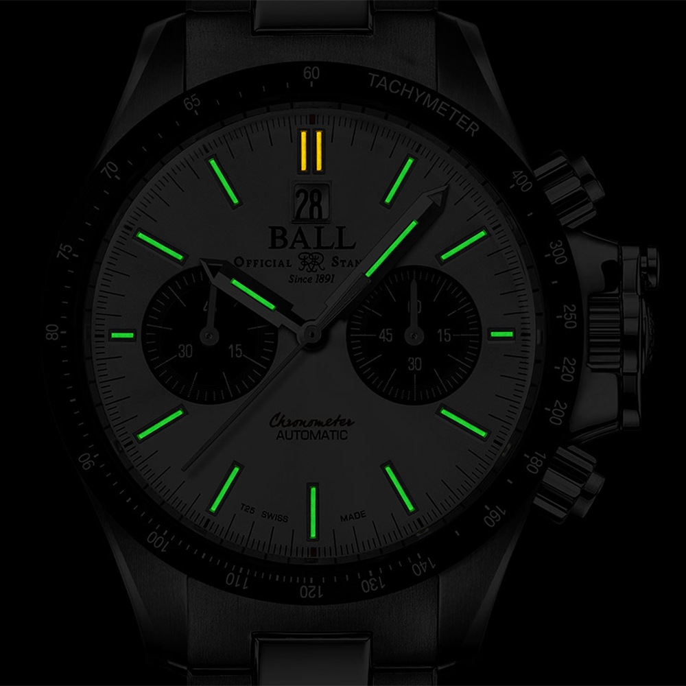 zegarek Ball CM2198C-S1CJ-SL Racer Chronograph męski z tachometr Engineer Hydrocarbon - miniatura 3