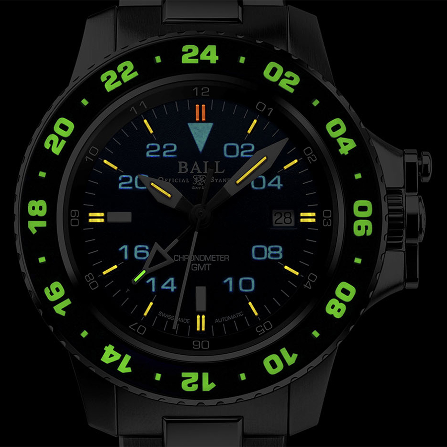 Ball DG2018C-S10C-BK Engineer Hydrocarbon AeroGMT II zegarek męski klasyczny szafirowe