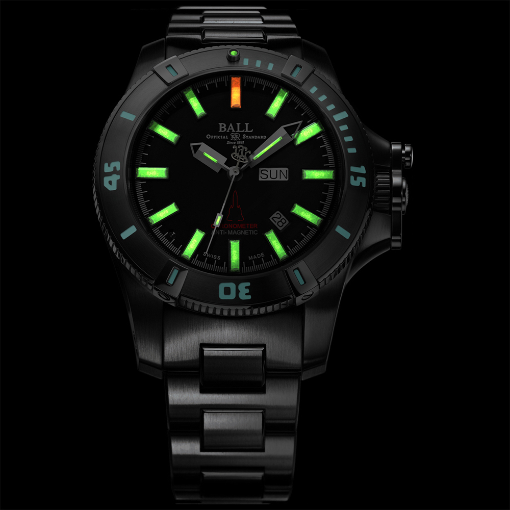 Ball DM2036A-S8C-BK męski zegarek Engineer Hydrocarbon bransoleta - miniatura 3