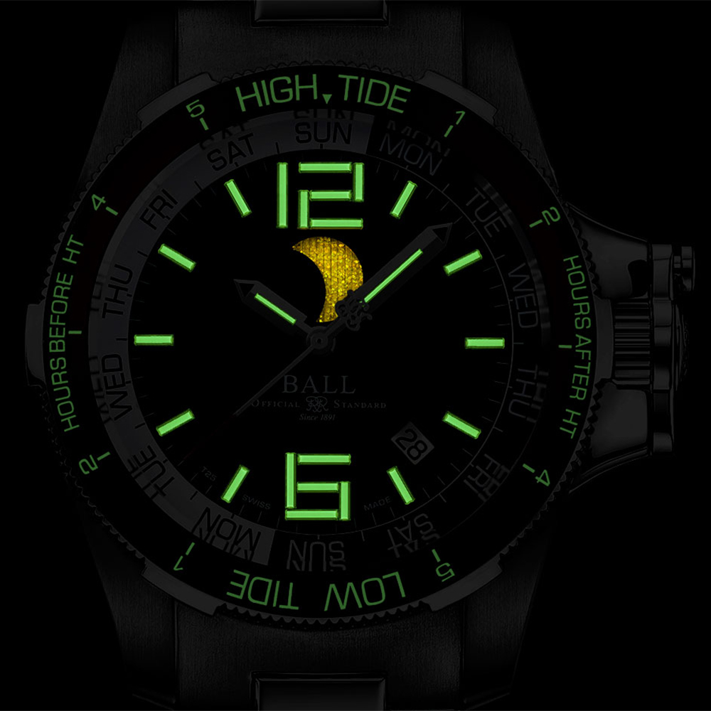 Ball DM3320C-SAJ-BK Moon Navigator zegarek klasyczny Engineer Hydrocarbon