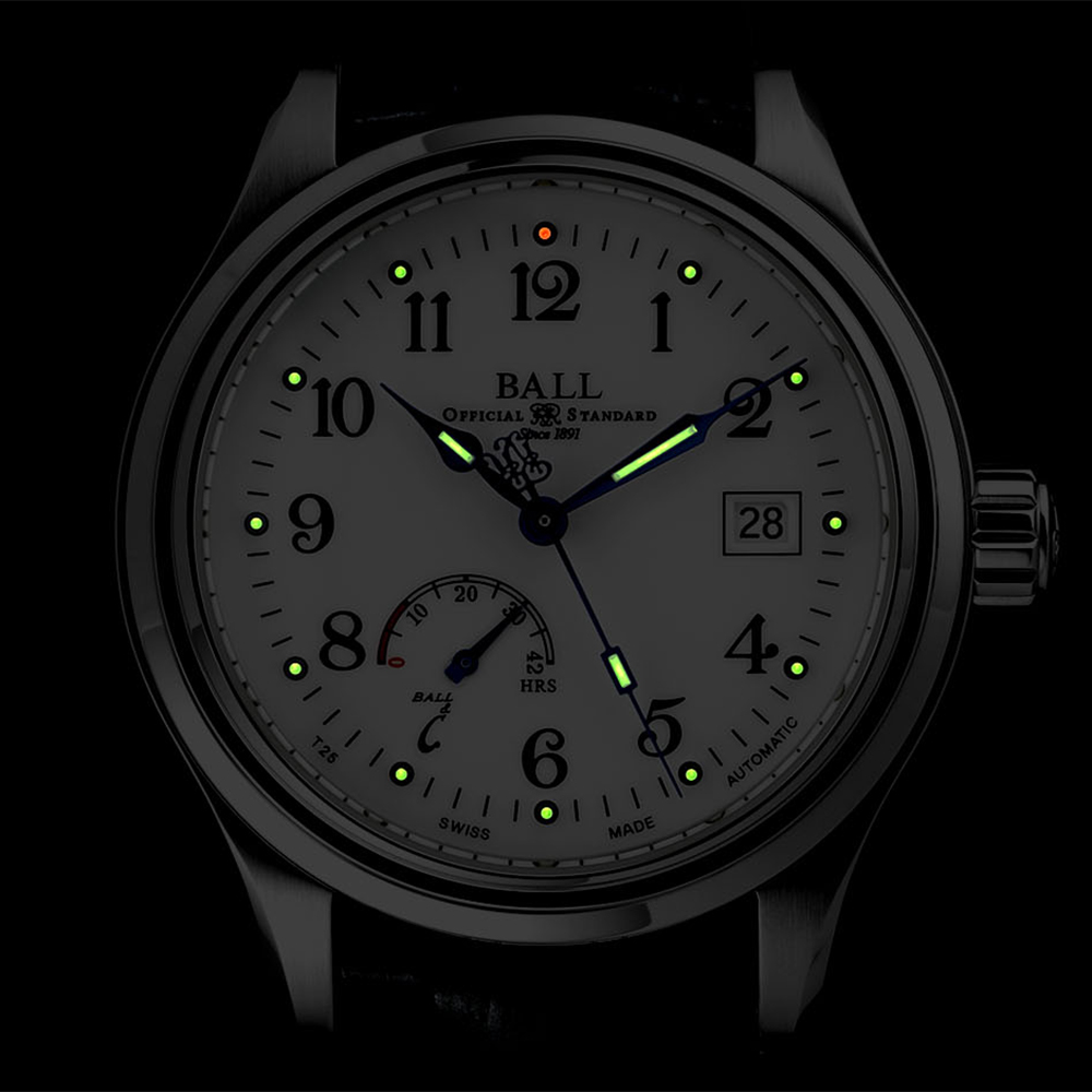 Ball NM1056D-L1FJ-WH męski zegarek Trainmaster pasek - miniatura 3