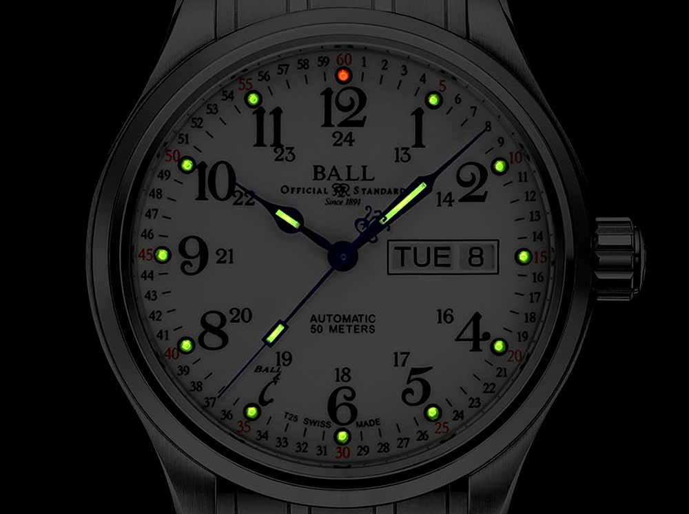 Ball NM1058D-L3J-WH męski zegarek Trainmaster pasek - miniatura 3