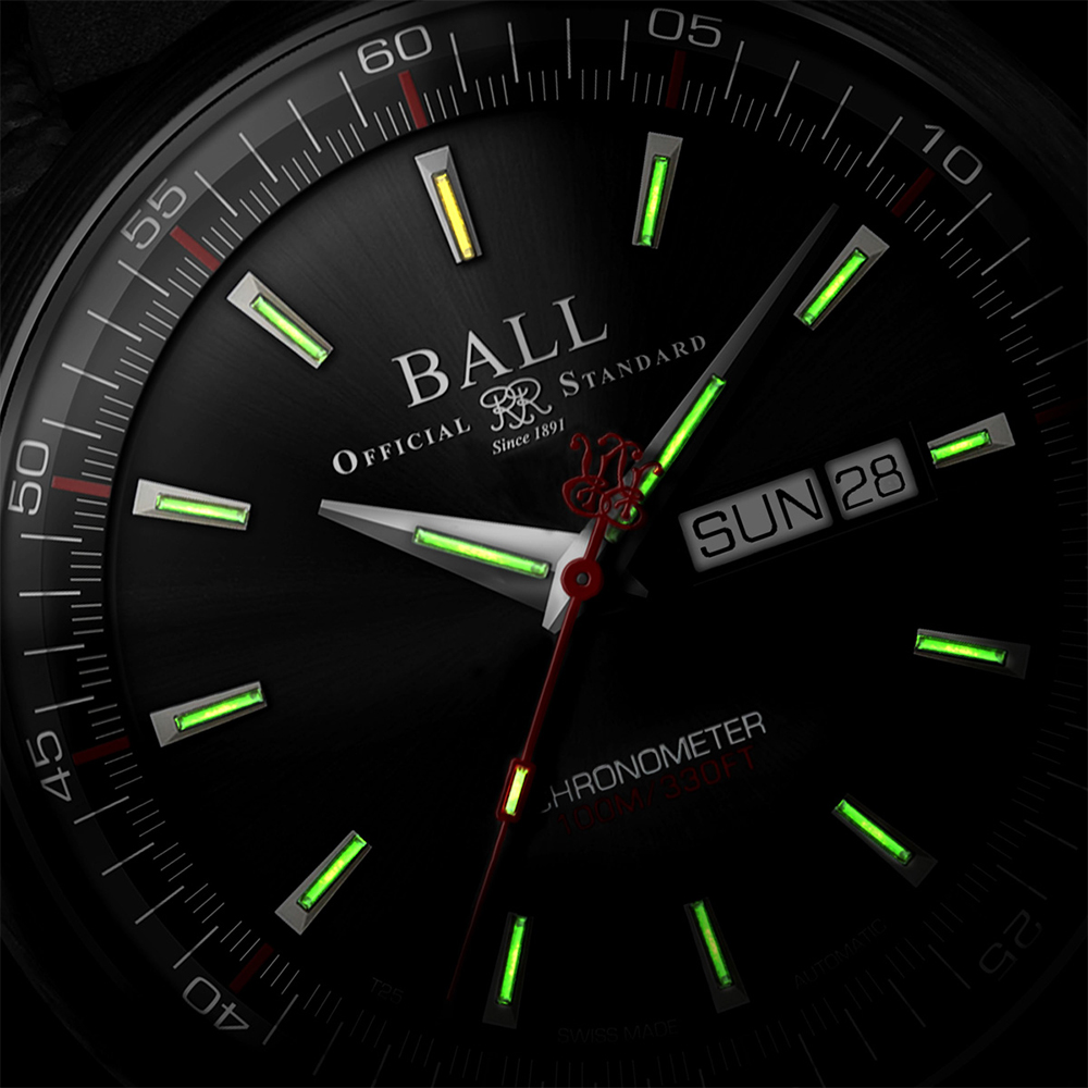 Ball NM3060C-PCJ-GY zegarek czarny klasyczny Engineer II pasek - miniatura 5