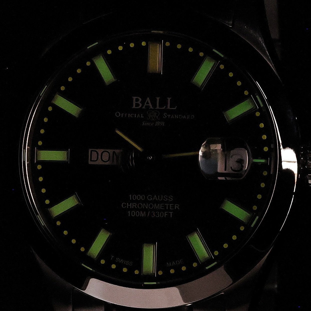 zegarek Ball NM9036C-S1C-BK automatyczny męski Engineer III Engineer III Marvelight Chronometer Day-Date