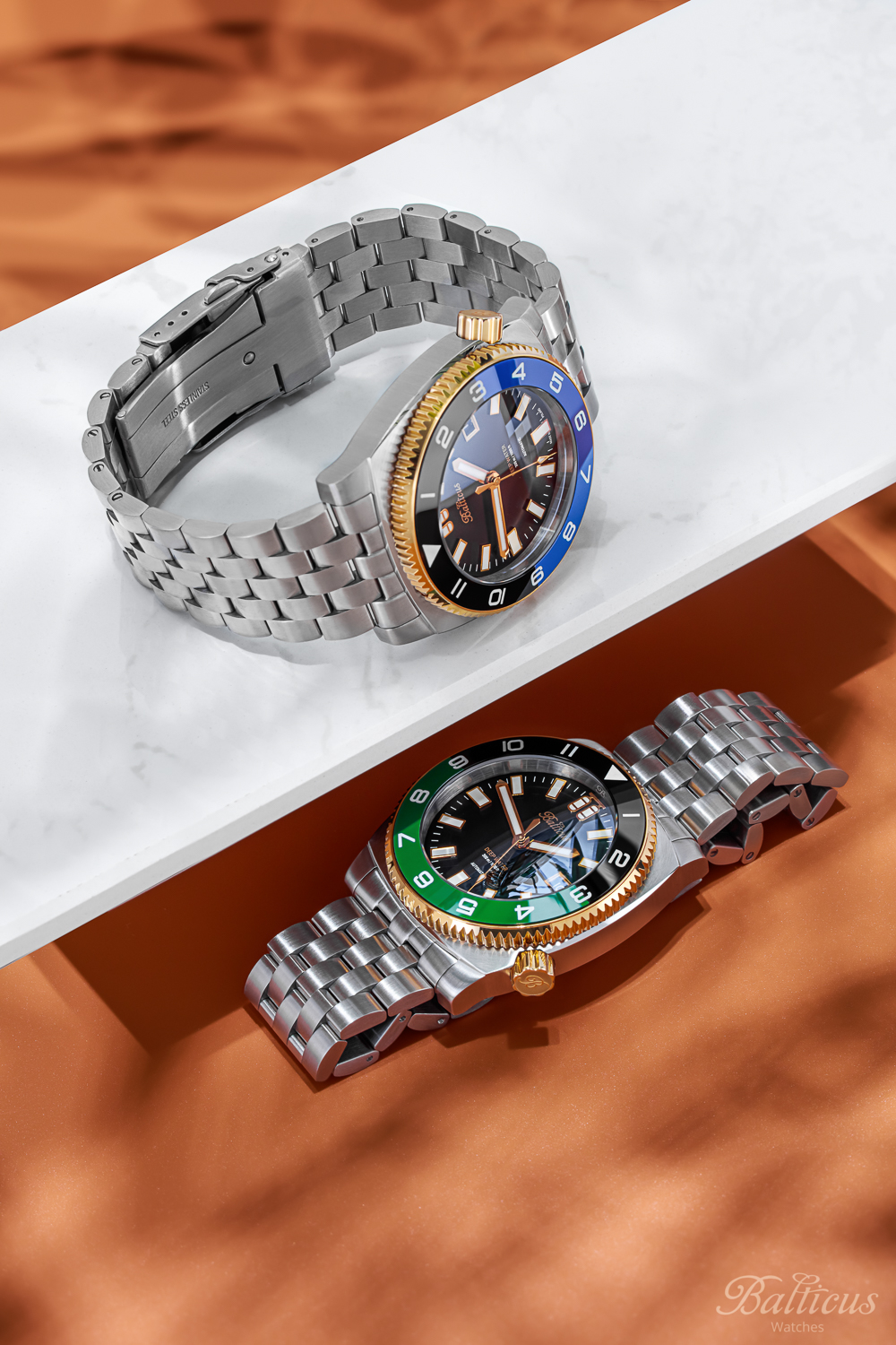 zegarek Balticus BAL-DWRCBG automatyczny męski Deep Water Deep Water - czarno-zielony - Limited Edition 50 szt - miniatura 6