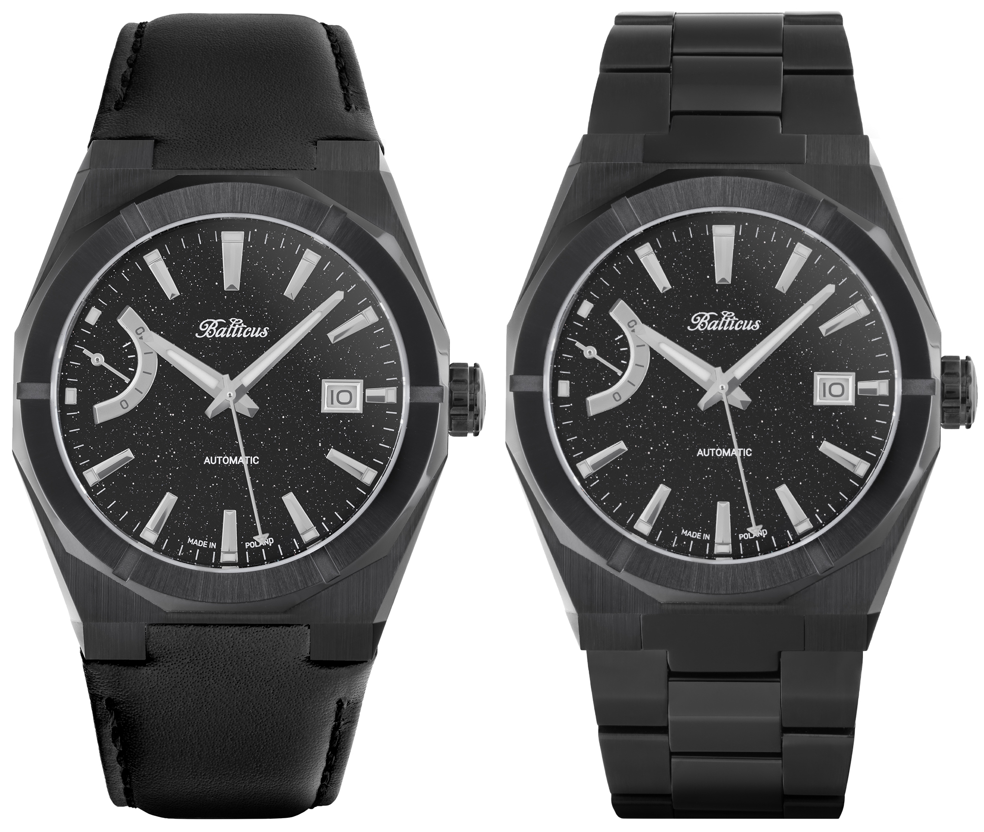 zegarek Balticus BALSDBPRBA automatyczny męski Gwiezdny Pył Gwiezdny Pył 40mm Czarny Power Reserve Automatic - miniatura 3
