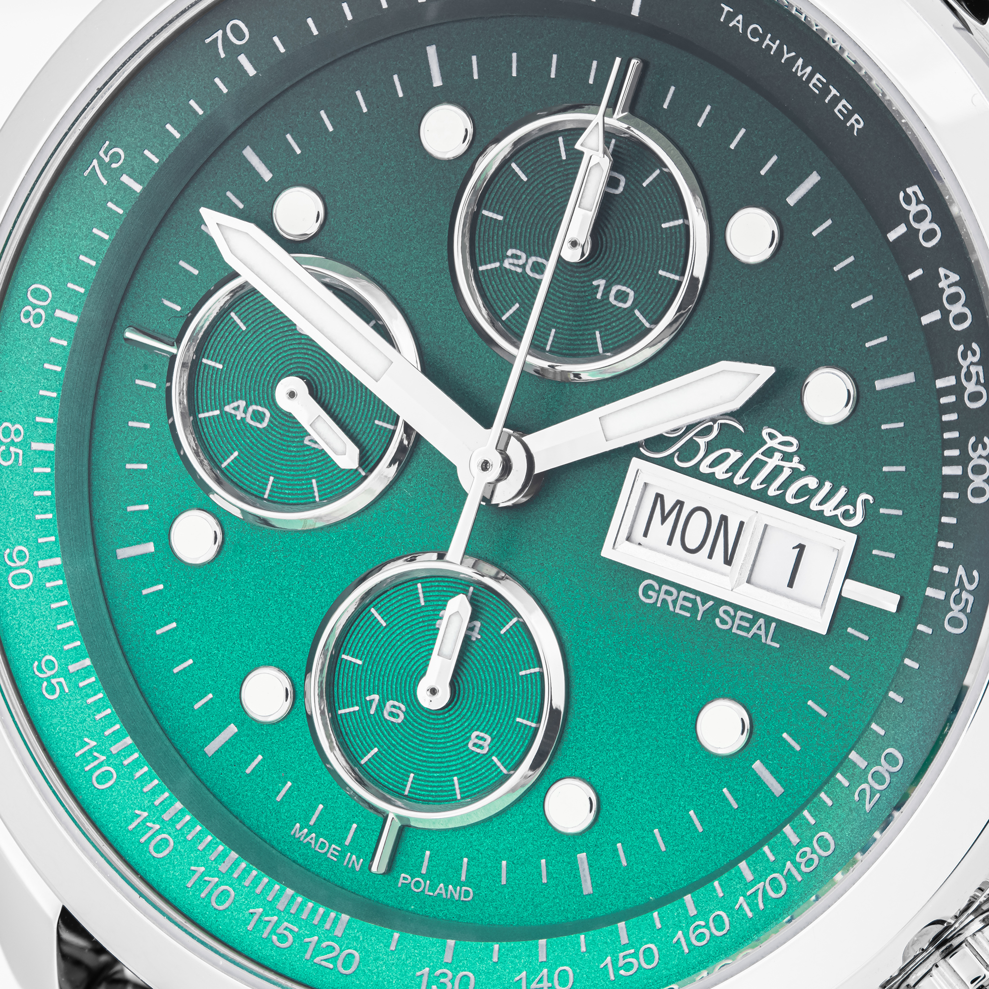 zegarek Balticus BLT-BALGSGRNCH automatyczny męski Grey Seal Grey Seal III Chronograph Limited Edition - miniatura 7