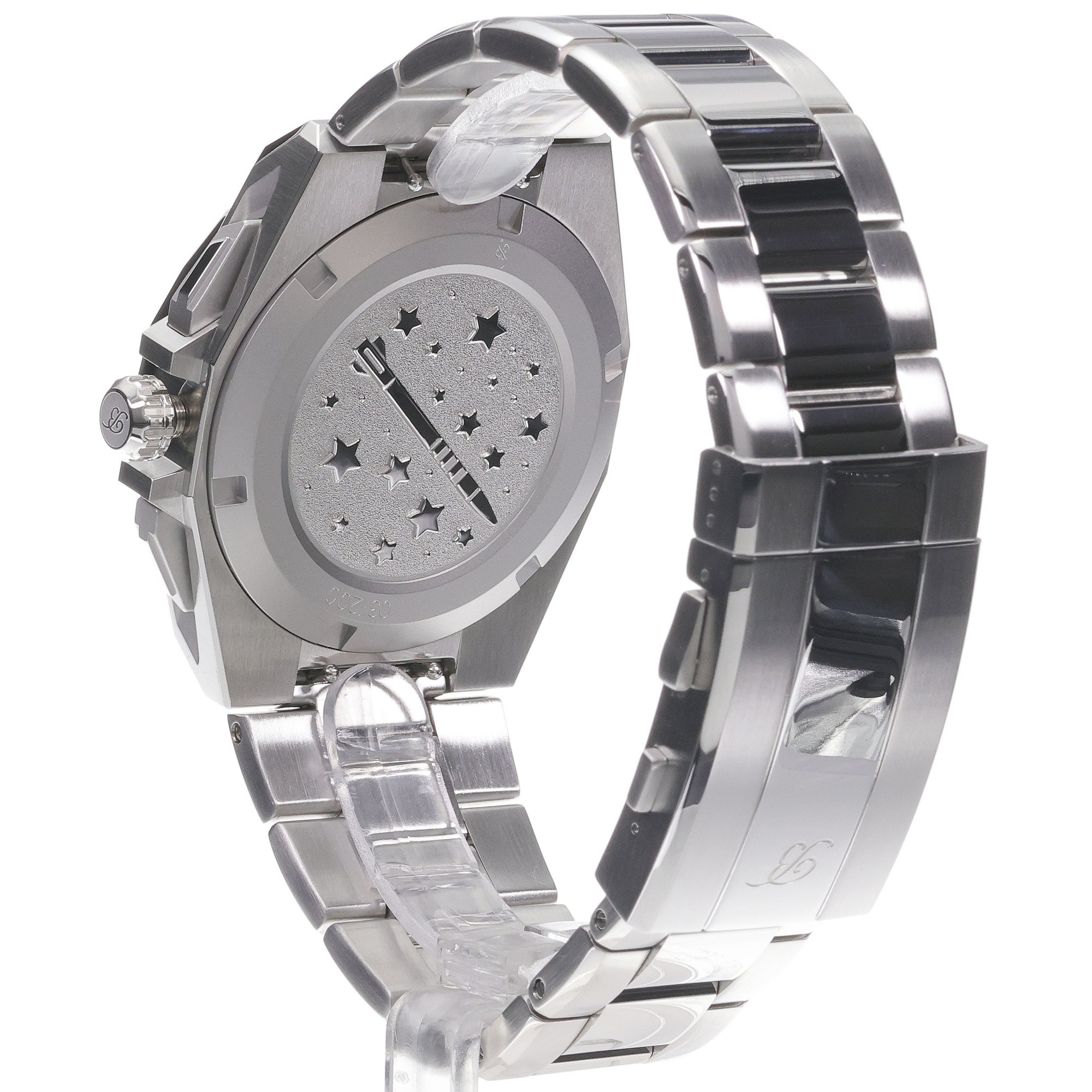 zegarek Balticus PERUNFP Chrono Moonphase 42mm z Piórem Limited Edition Gwiezdny Pył szafirowe - miniatura 4