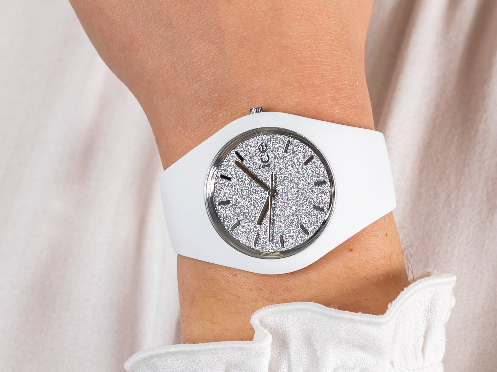 ICE Watch ICE.001351 ICE glitter white silver rozm. M zegarek fashion/modowy Ice-Glitter - miniatura 4